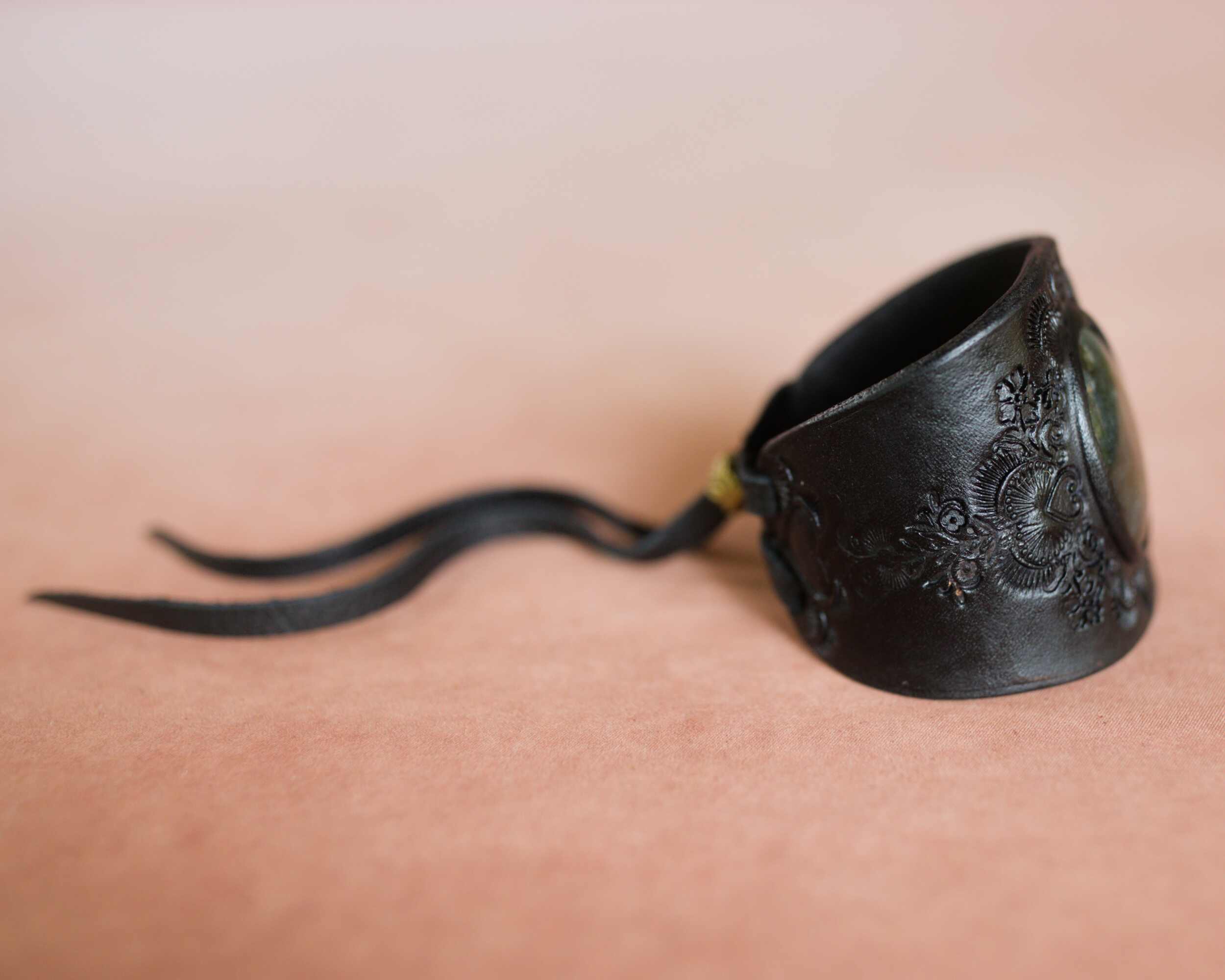 Black Magic Cuff with Labradorite