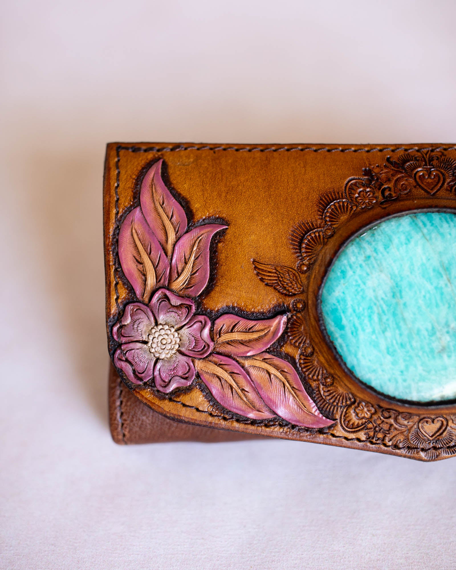 Desert Bloom Wallet with Amazonite