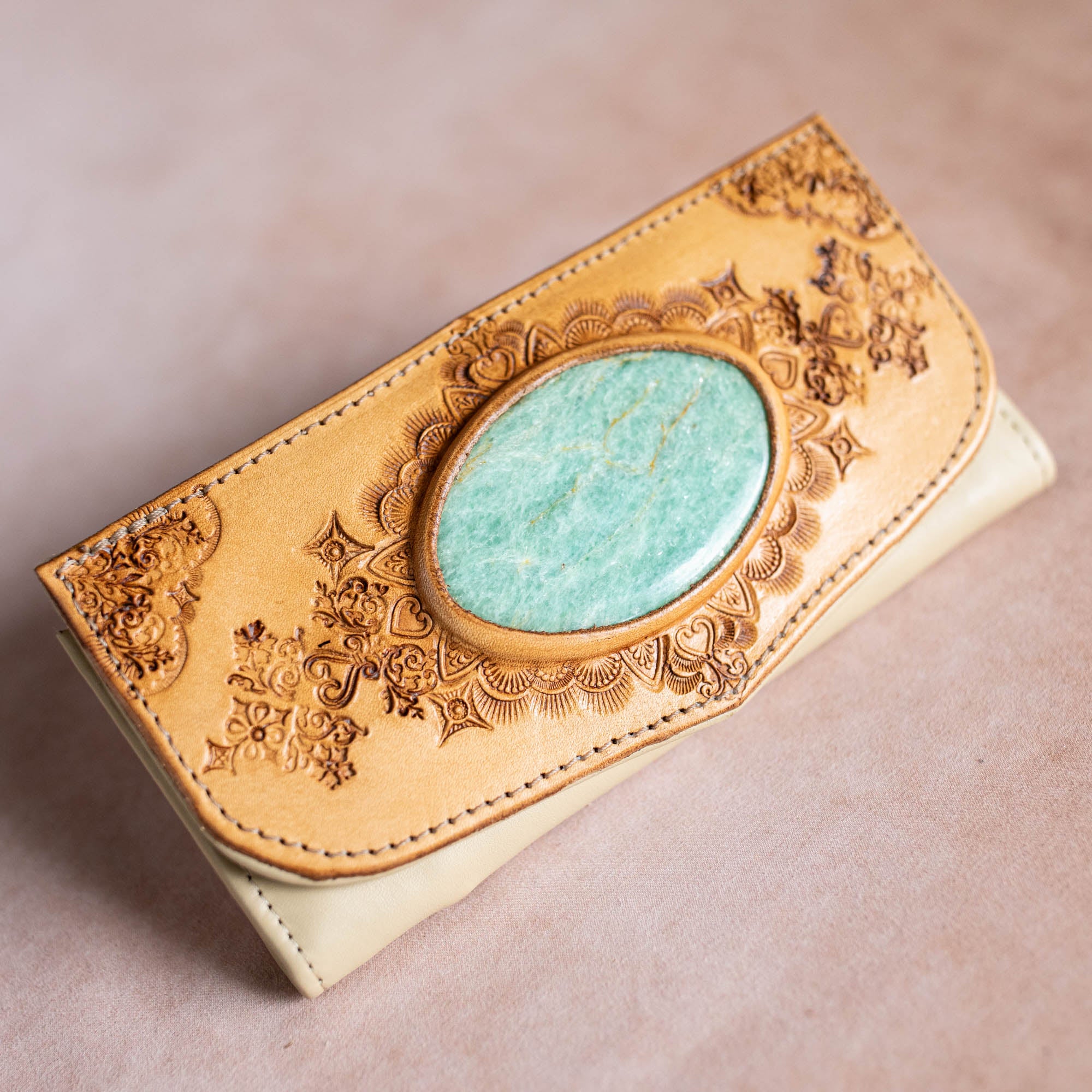 Mandala Wallet with Amazonite