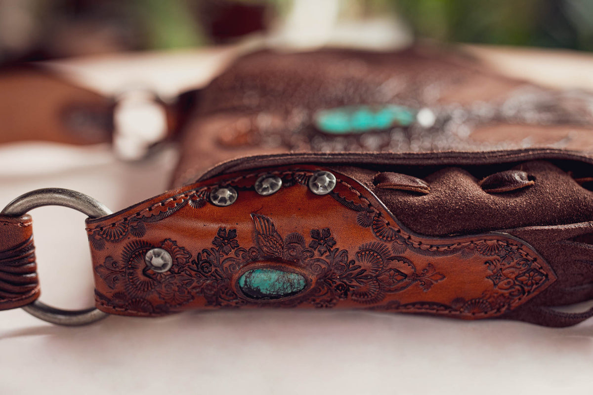 Petite Cheyenne Eagle Bag with Turquoise