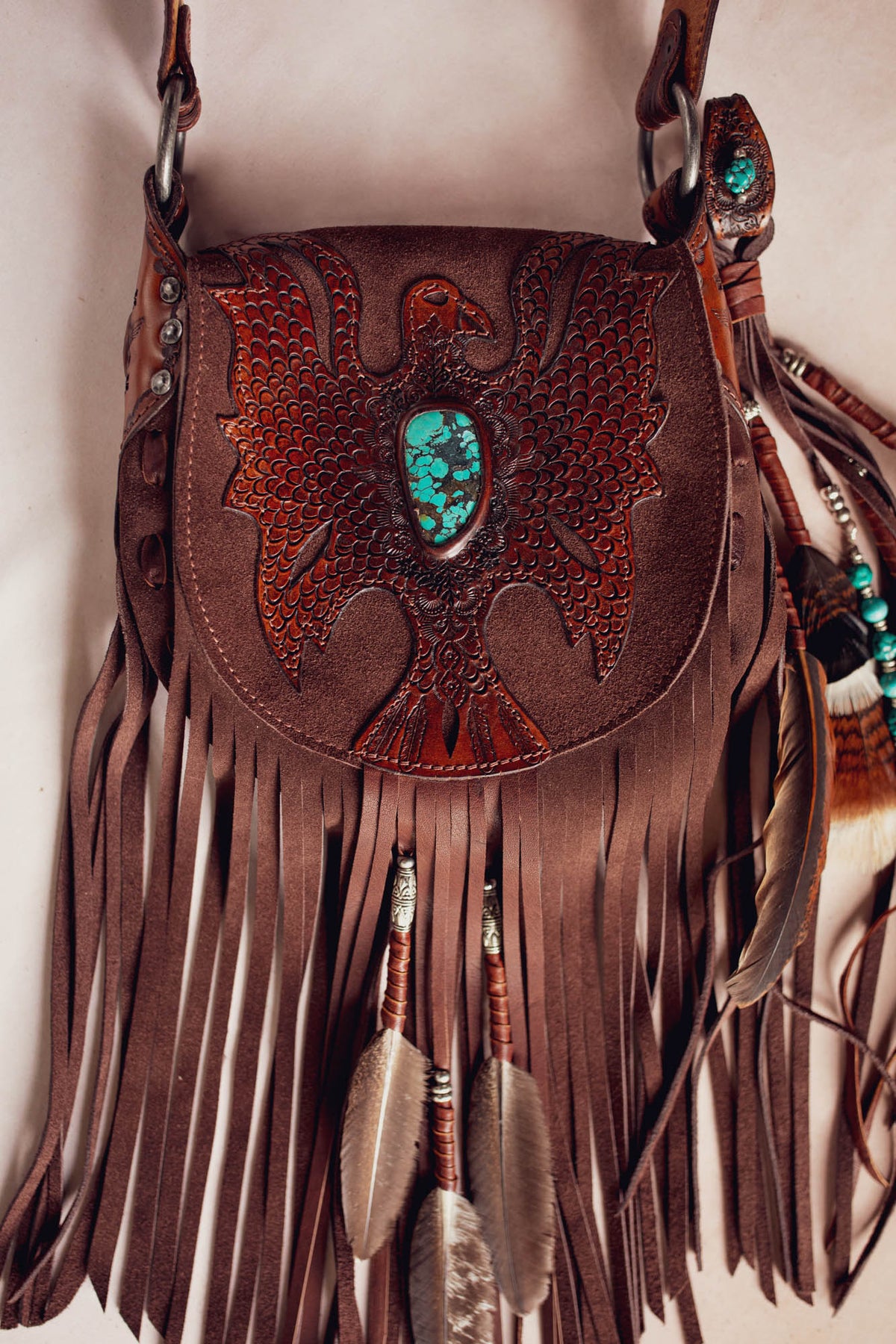Petite Cheyenne Eagle Bag with Turquoise