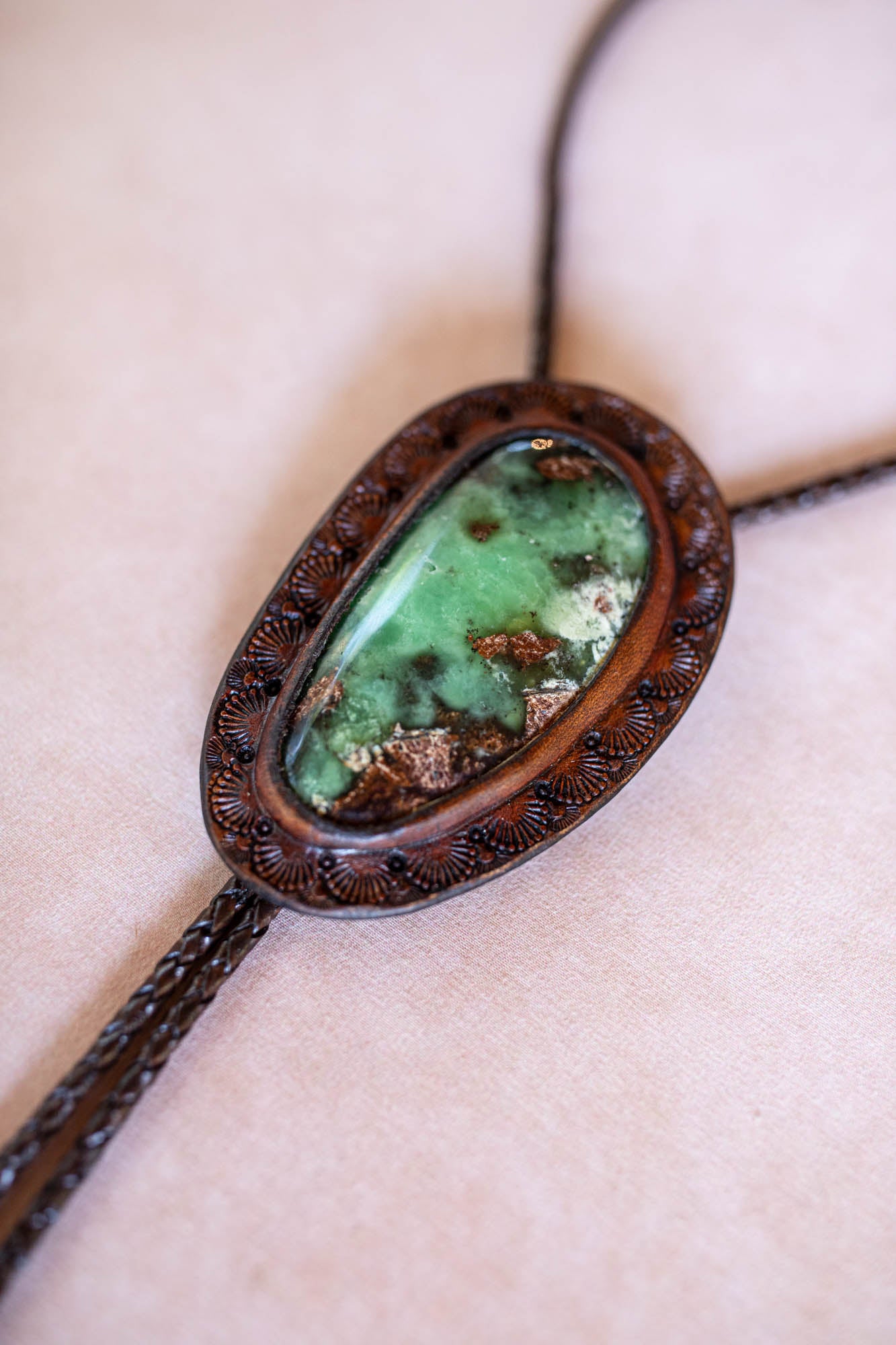 Chrysoprase Bolo Tie