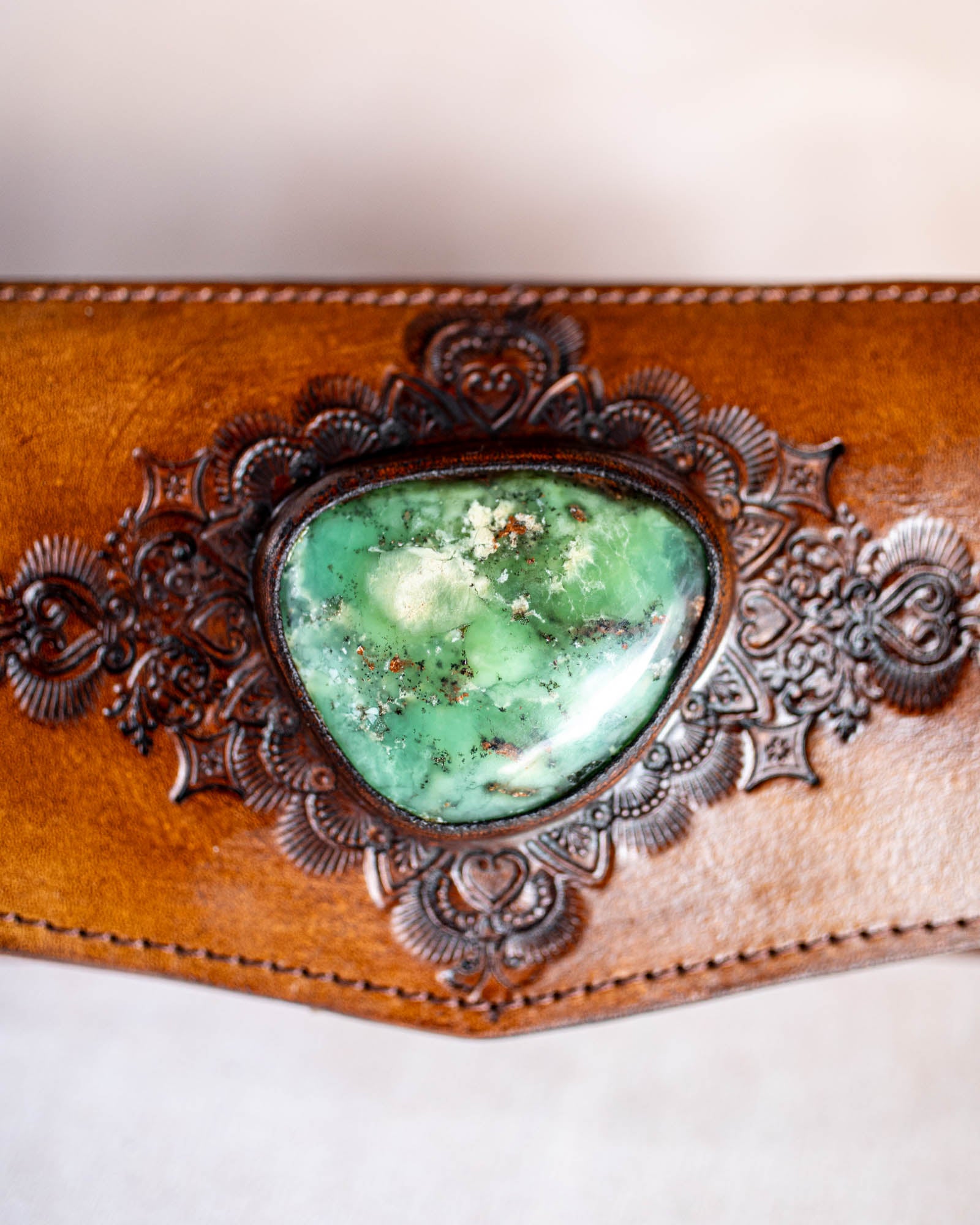 Mandala Wallet with Australian Chrysoprase