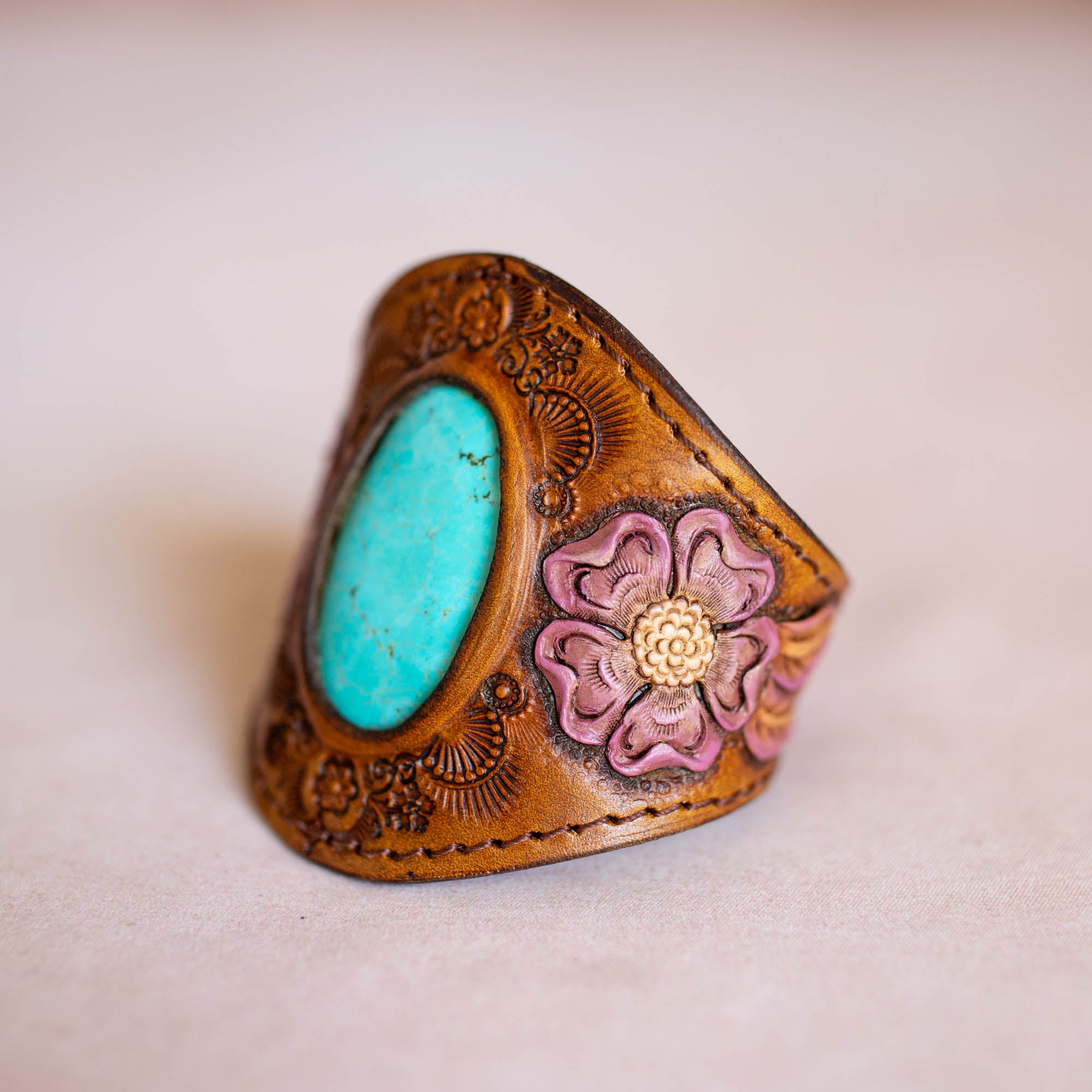 Desert Bloom Cuff with Turquoise