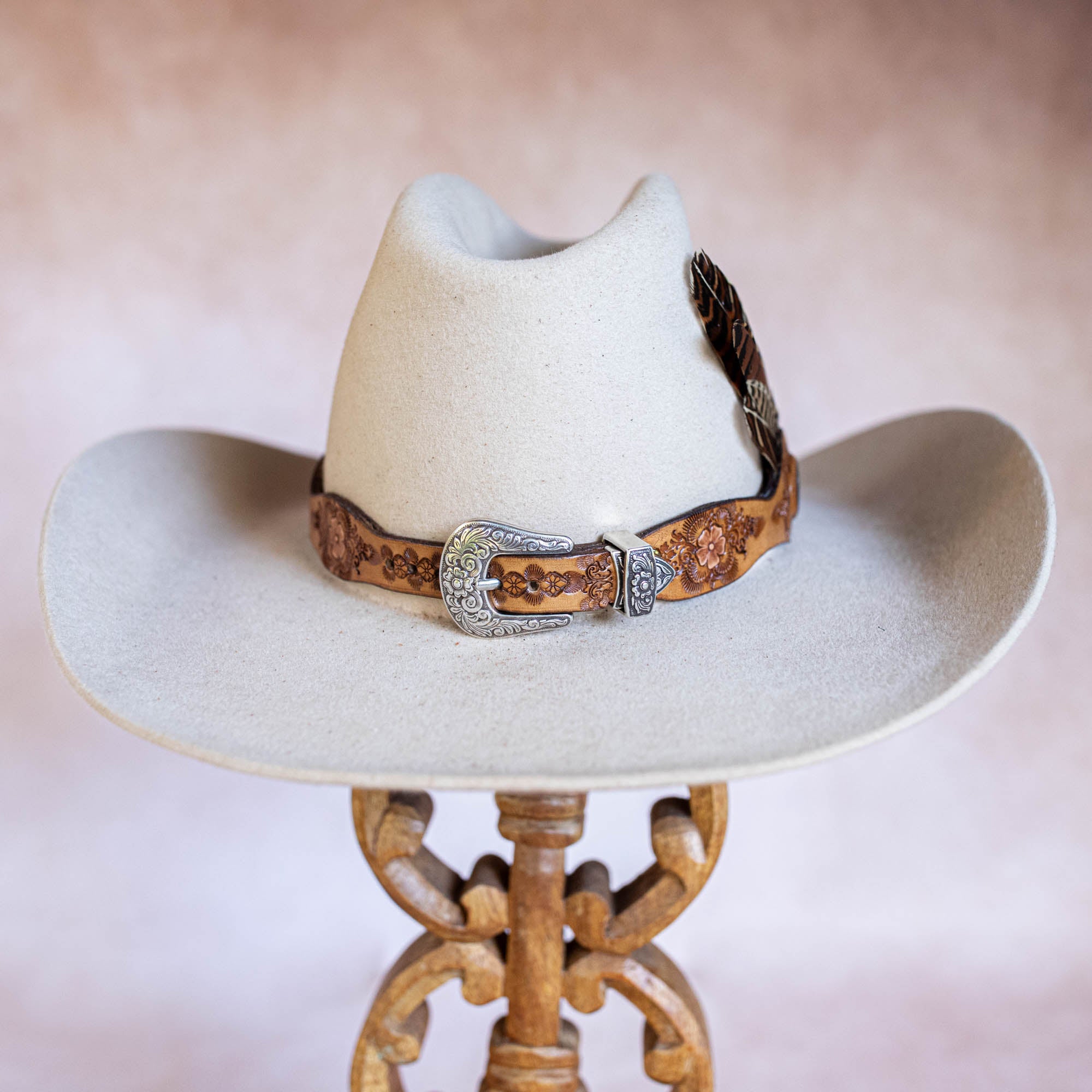 Desert Bloom Hat Band with Turquoise