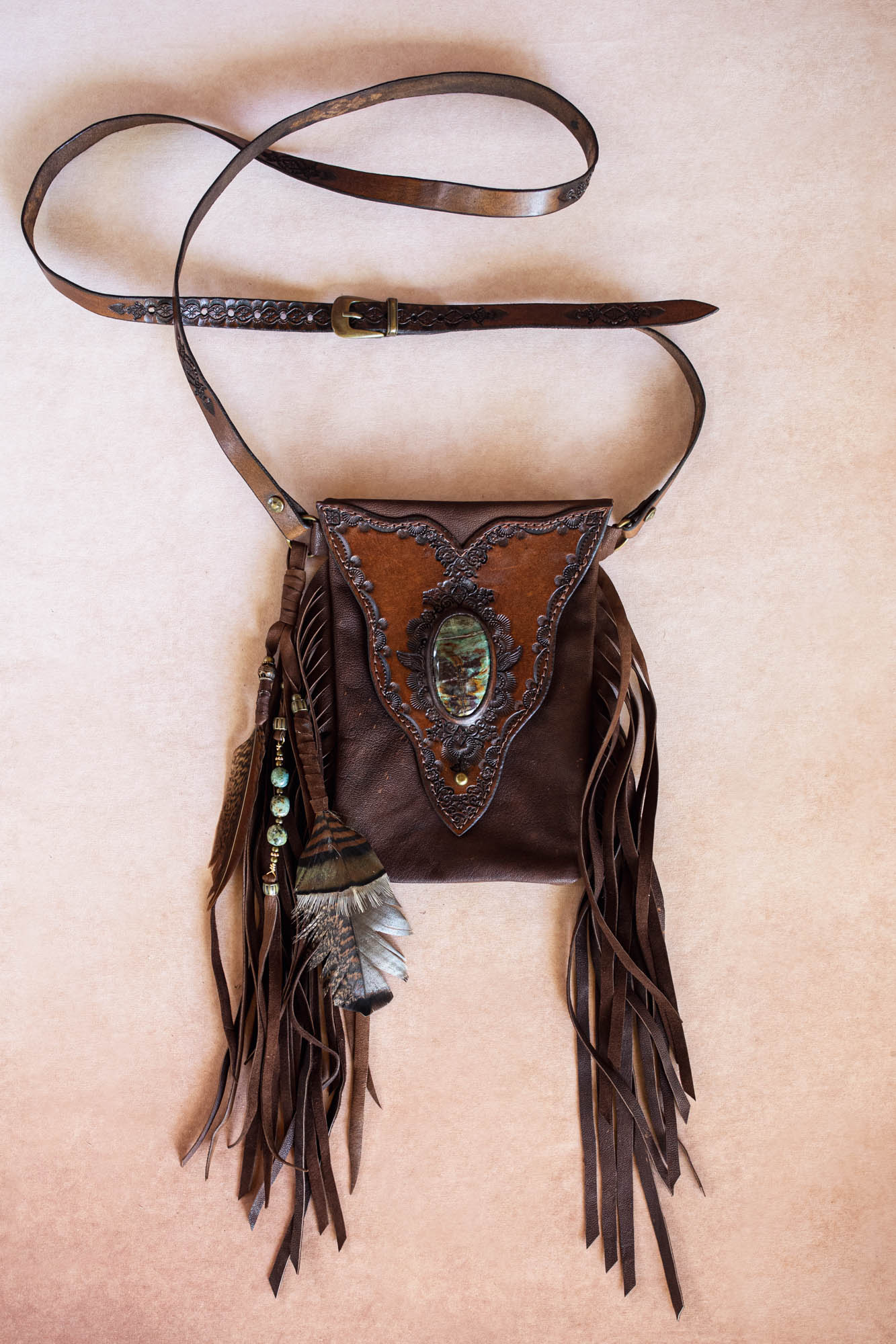 Gypsy Wanderer Phone Pouch with Dragon Stone