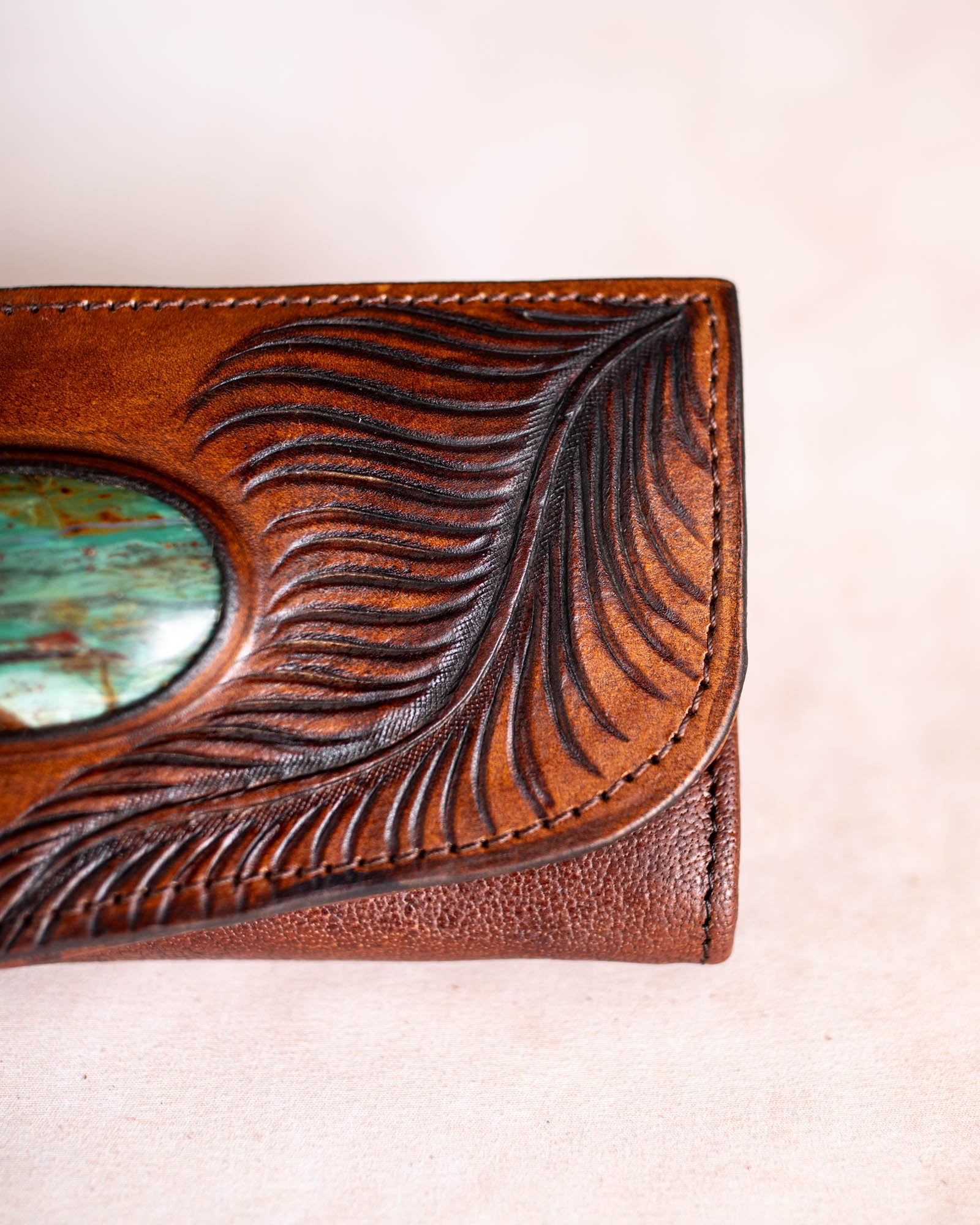 Eagle Feather Wallet with Dragon Stone