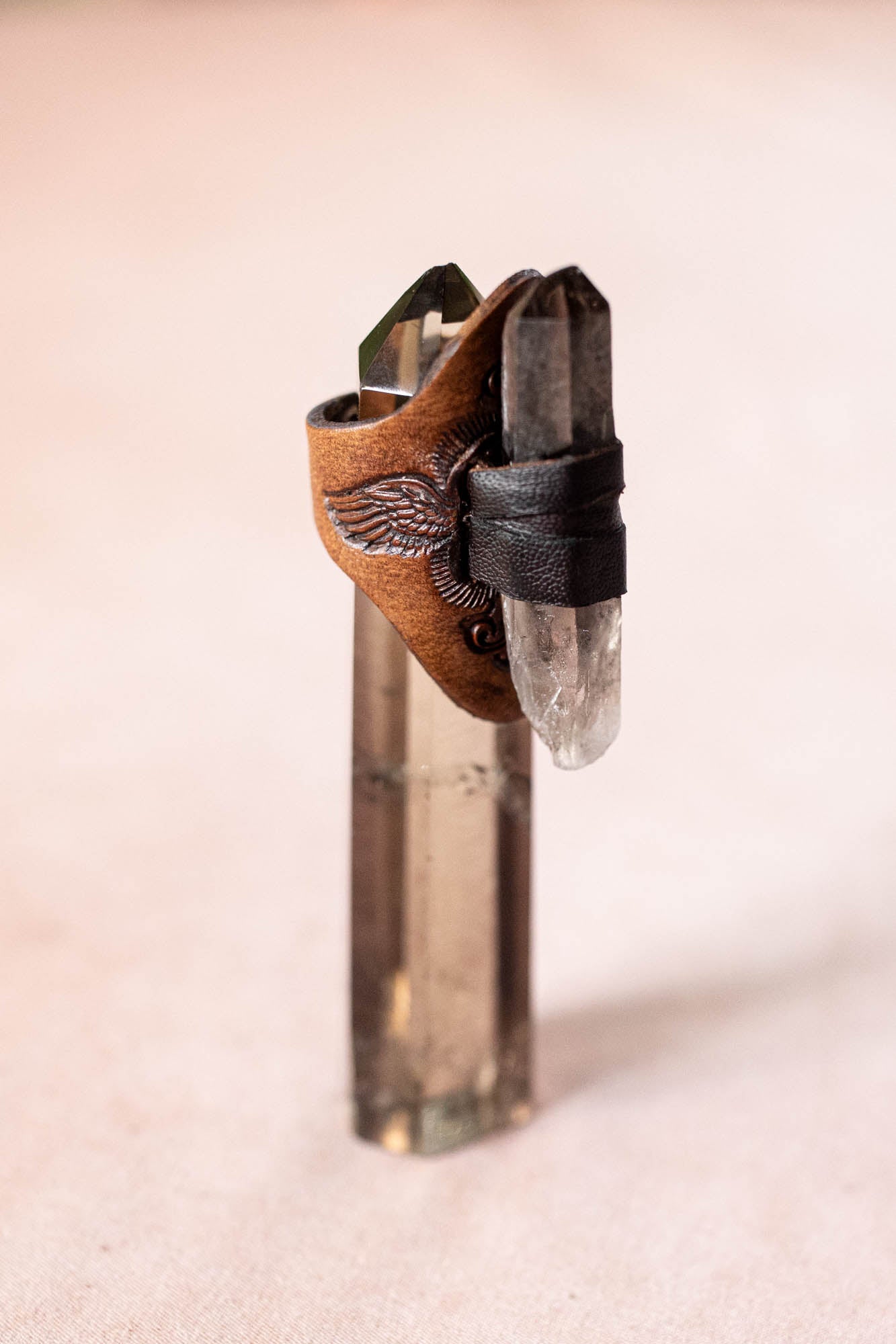 Druid Ring with Smoky Quartz