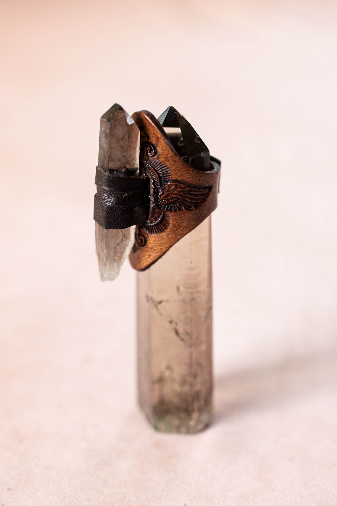 Druid Ring with Smoky Quartz