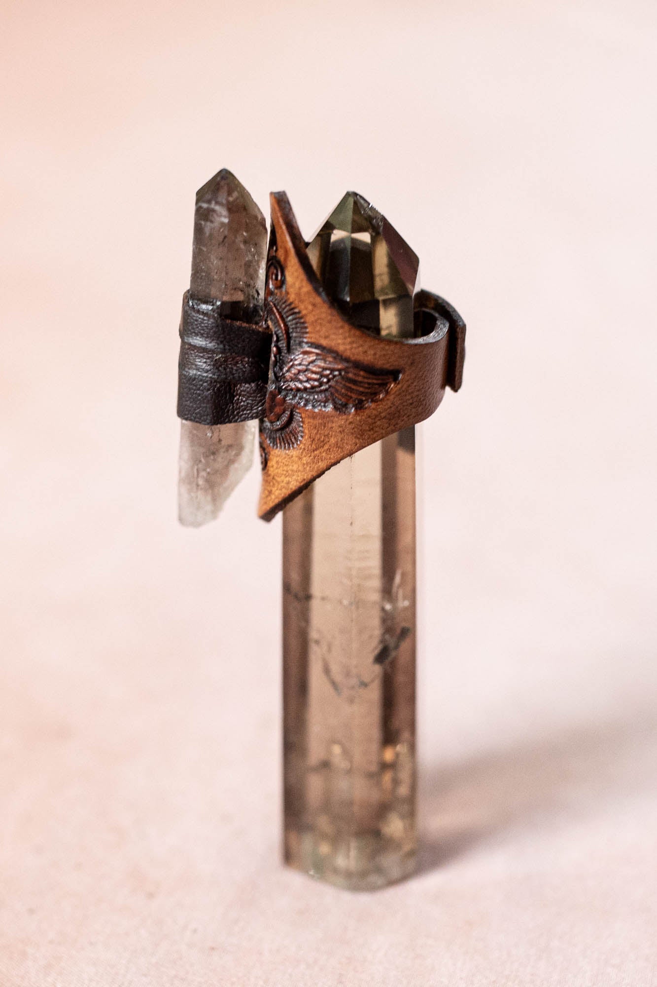 Druid Ring with Smoky Quartz