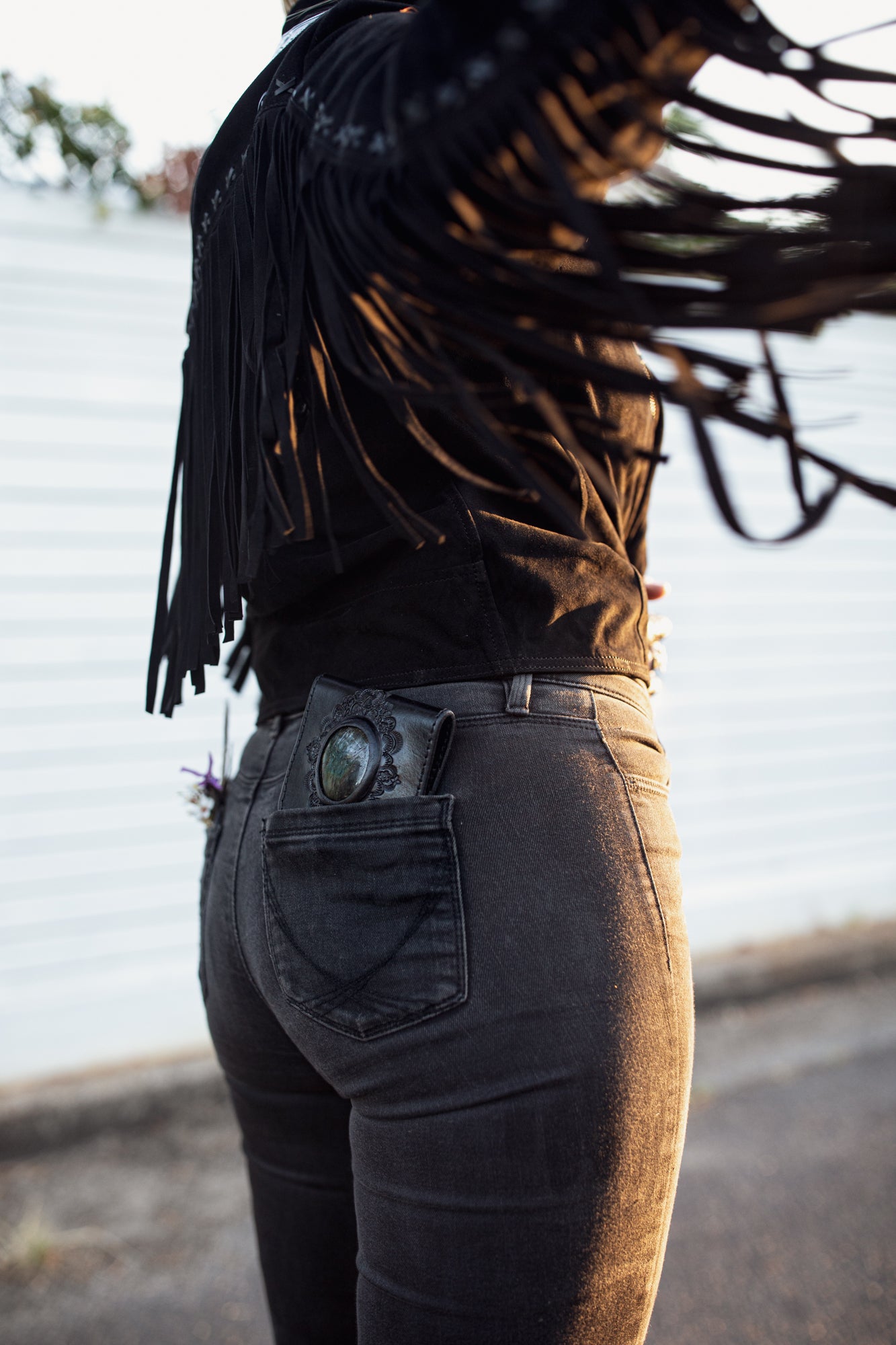 Pocket Wallet with Labradorite