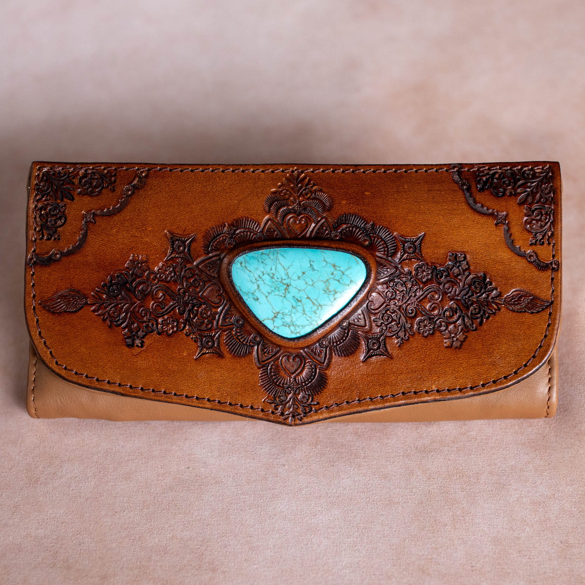 Mandala Wallet with Turquoise