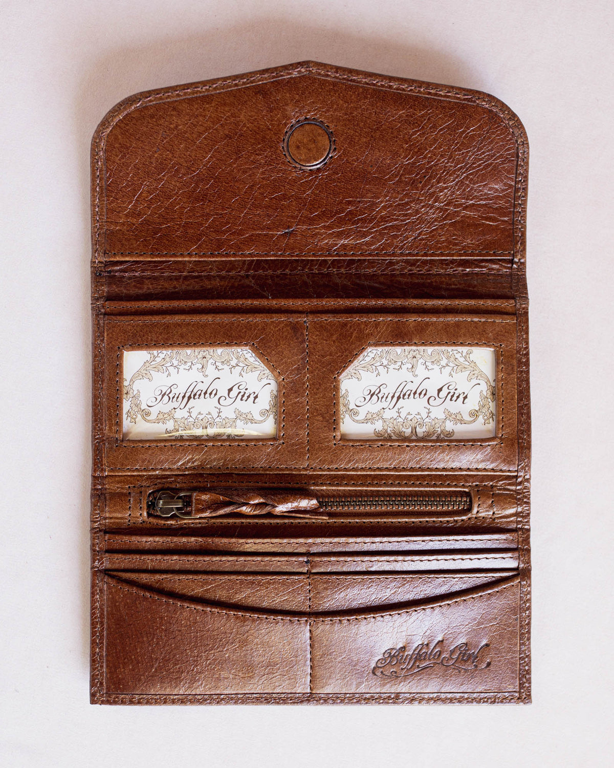 Western Floral Wallet with Mexican Turquoise