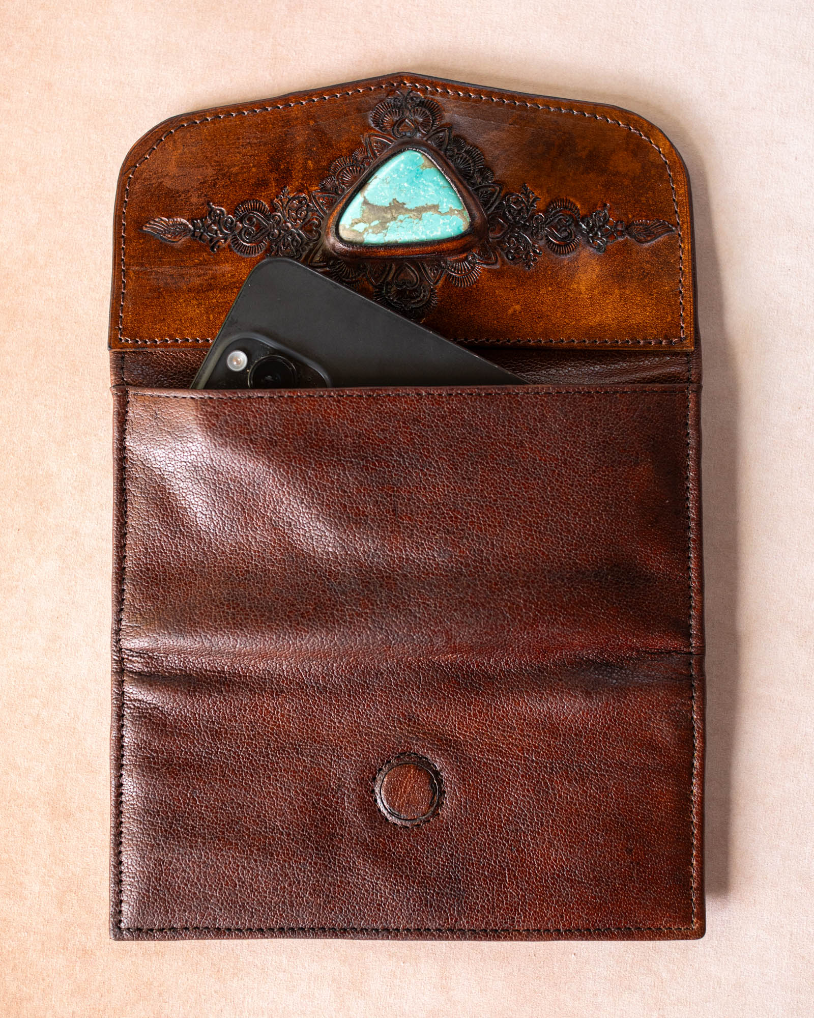 Mandala Wallet with Number 8 Turquoise