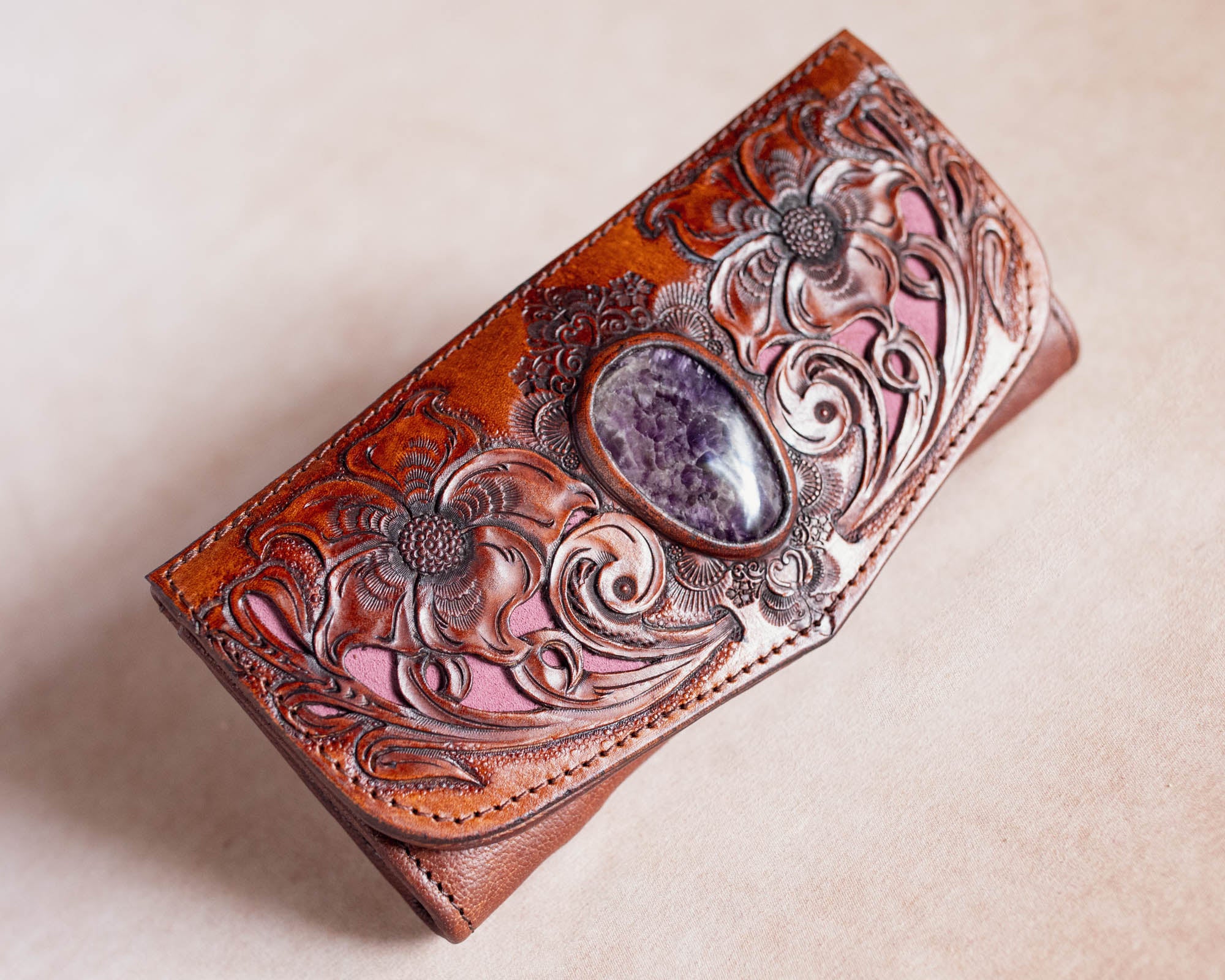 Flower Wallet with Amethyst - Buffalo Girl®
