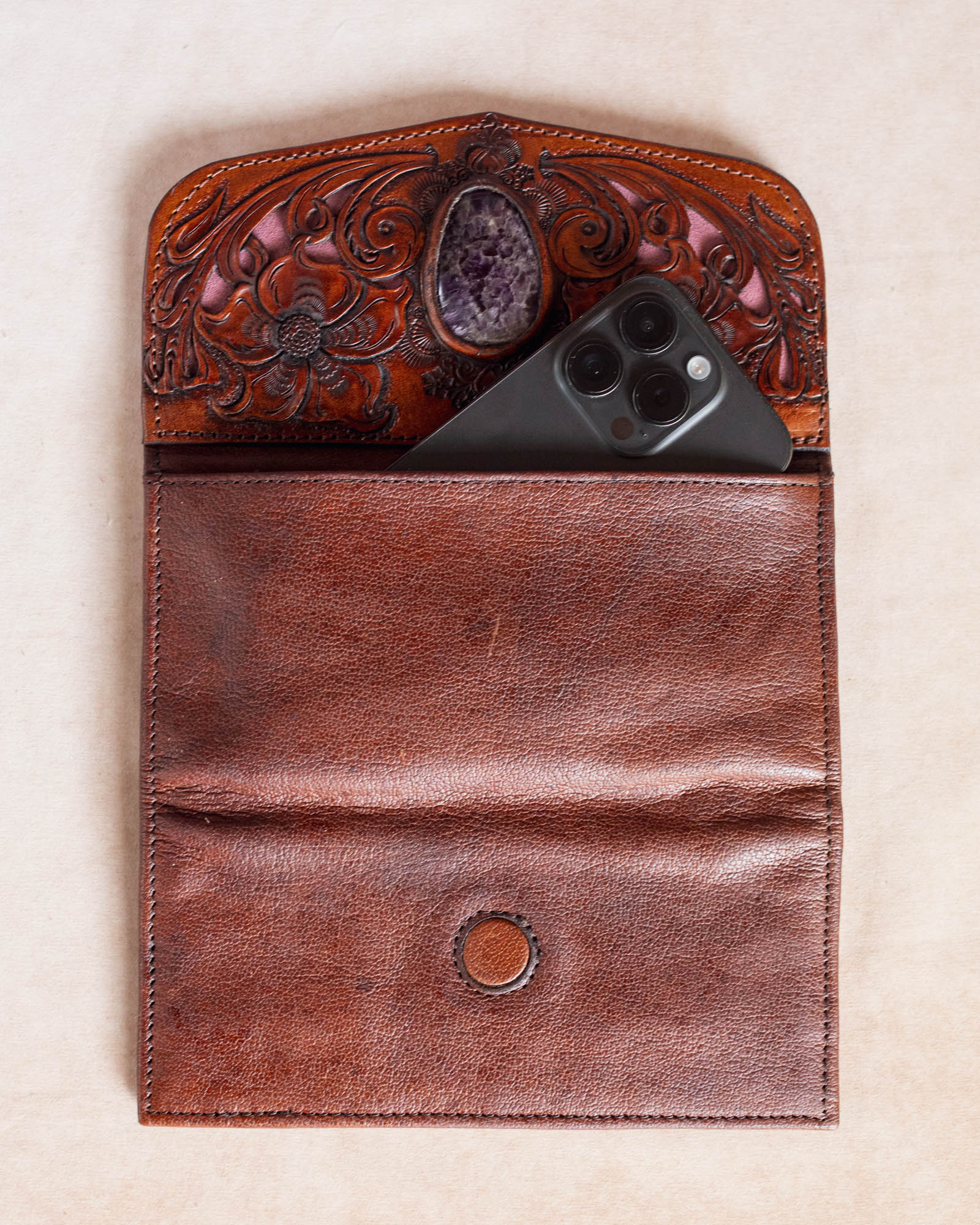 Flower Wallet with Amethyst - Buffalo Girl®