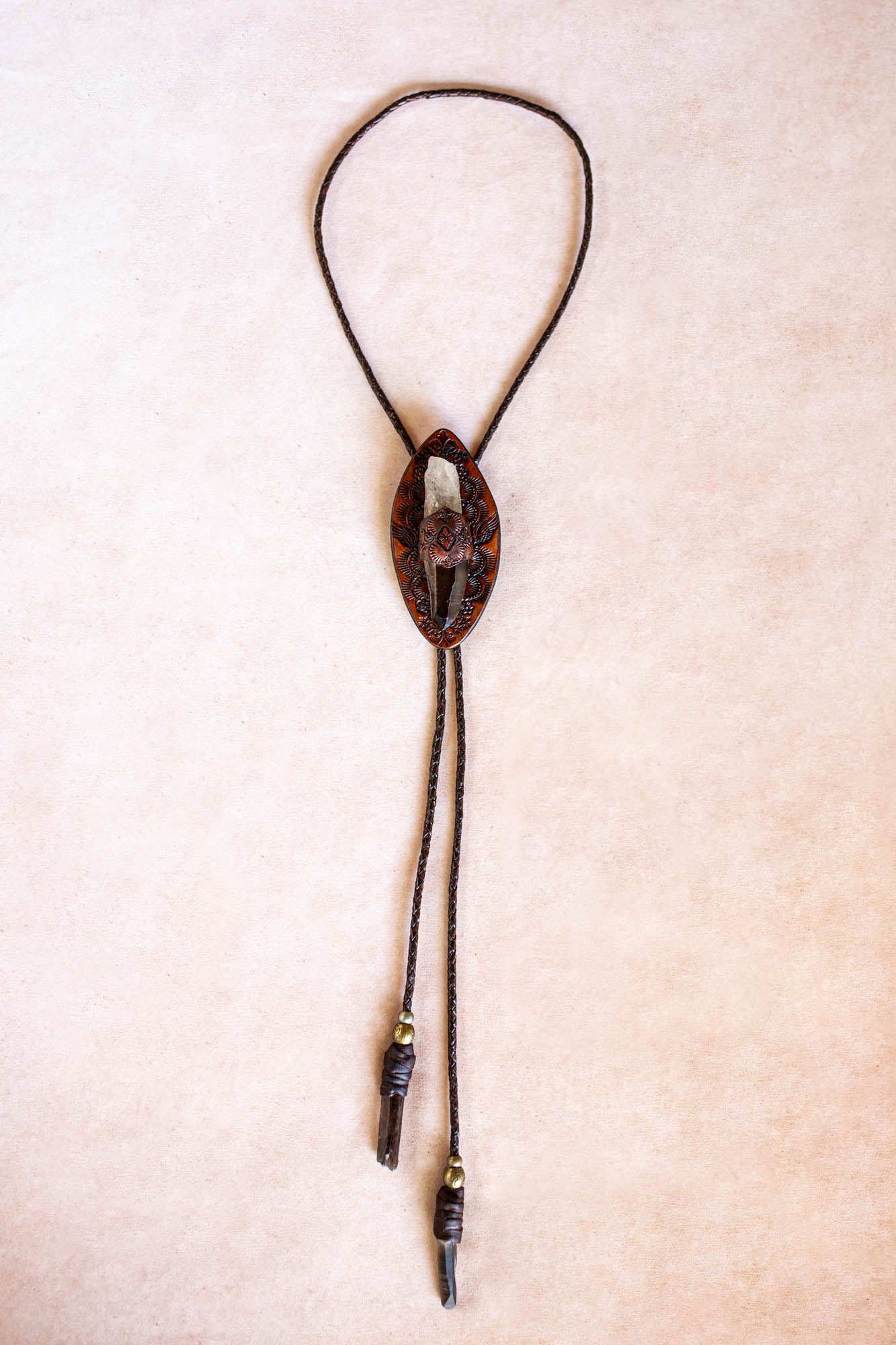 Priestess Bolo Tie with Smoky Quartz