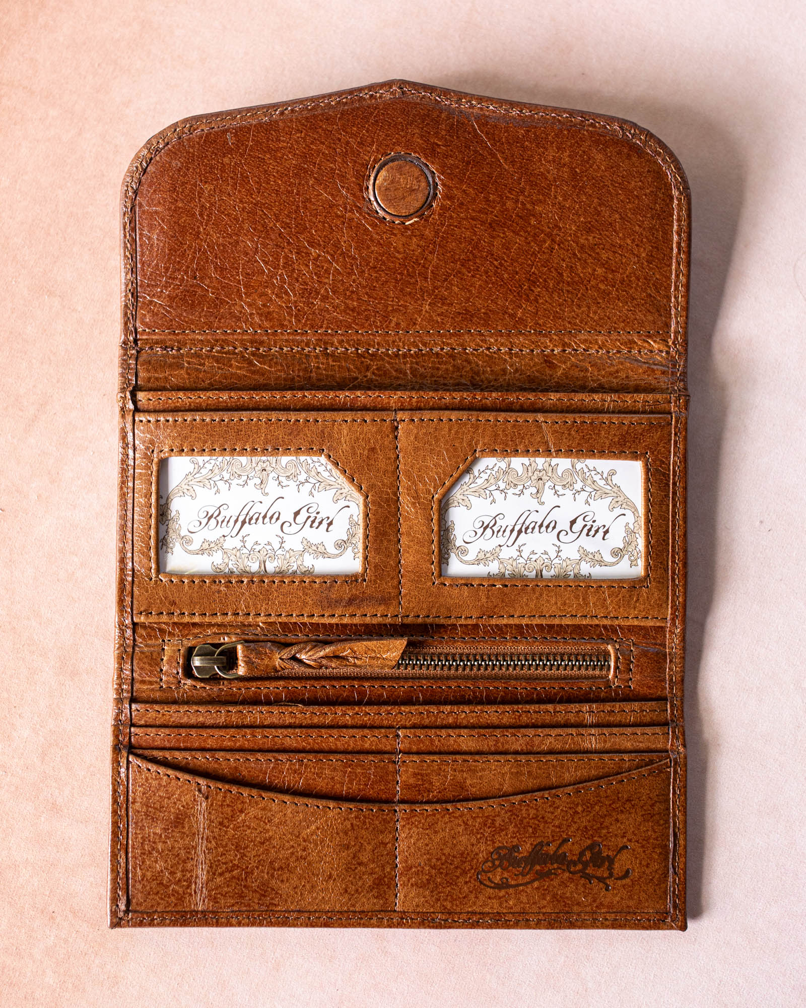 Flower Wallet with Pink Rhodonite