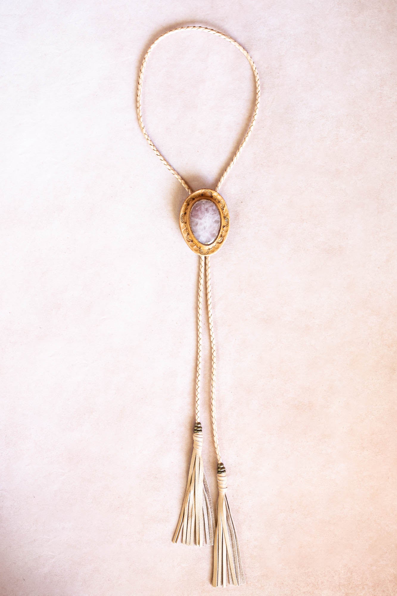 Rose Quartz Bolo Tie