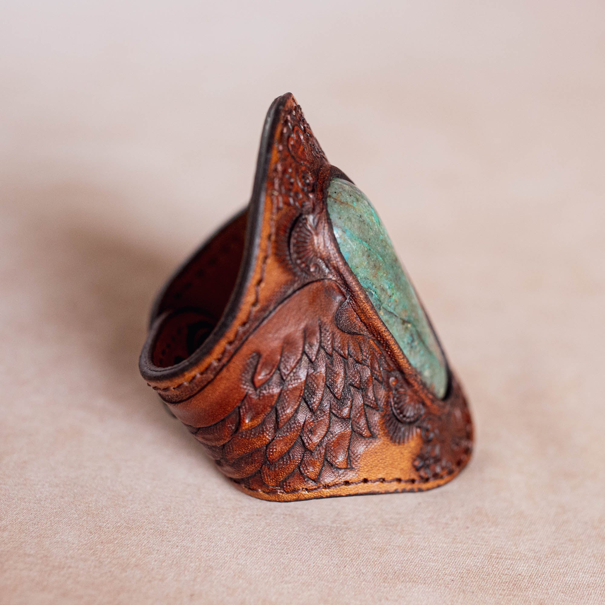 Guardian Wings Cuff with Chrysocolla - Buffalo Girl®