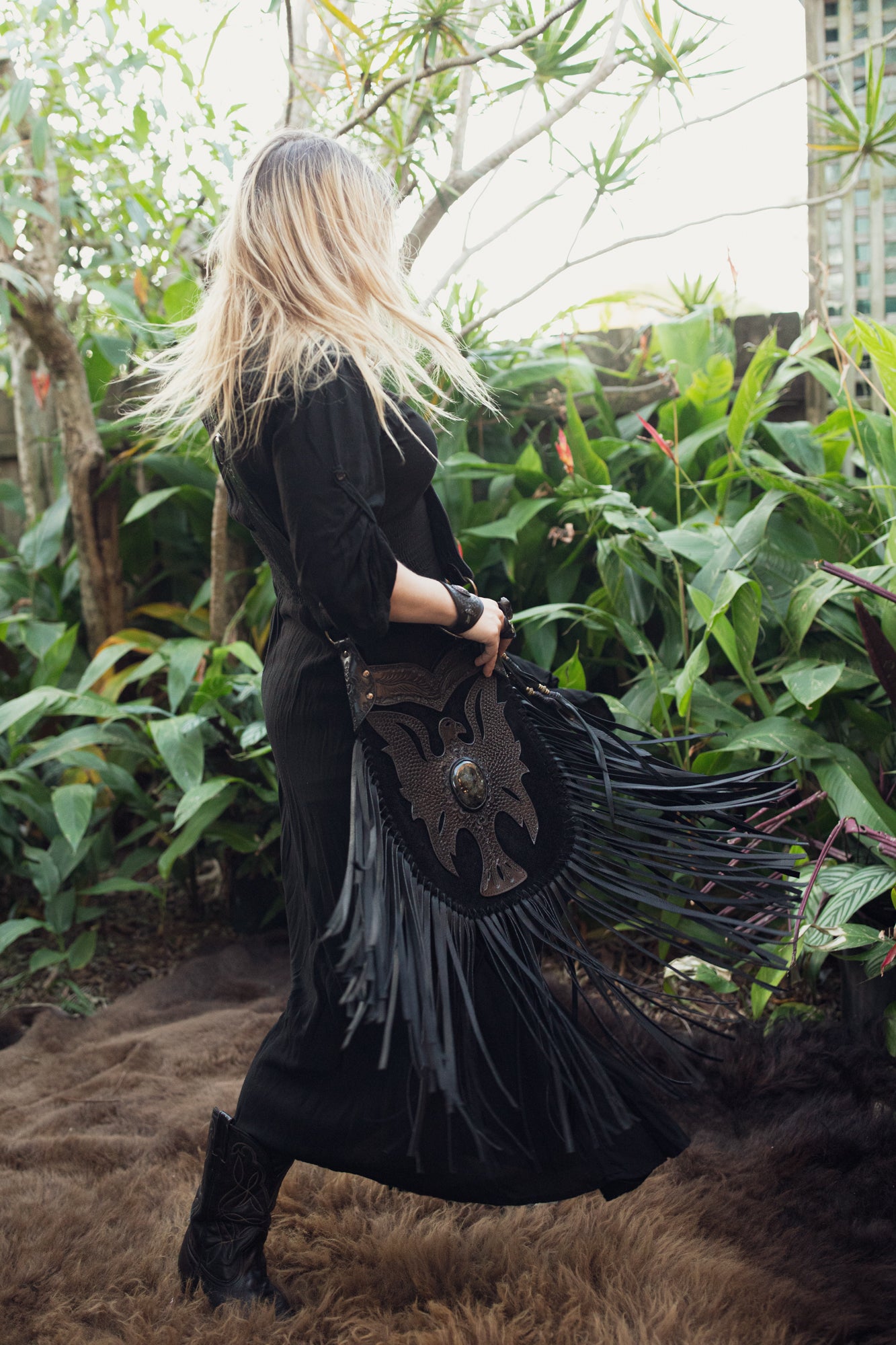 Apache Eagle Bag with Labradorite