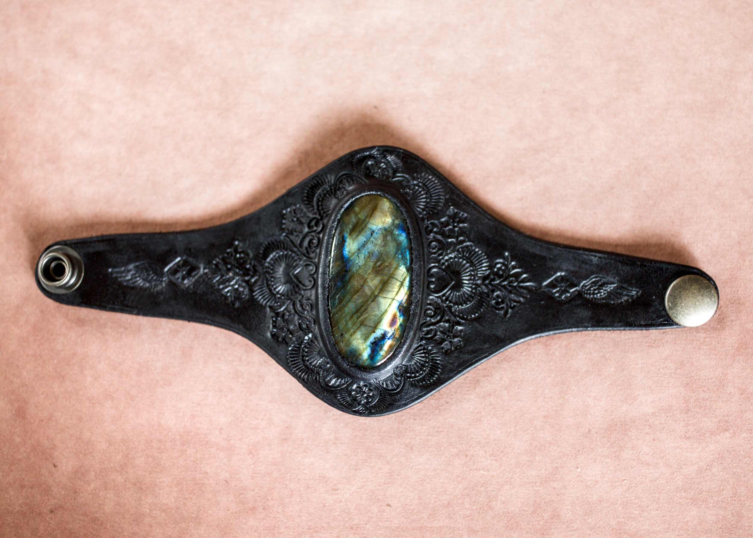 Mandala Cuff with Labradorite