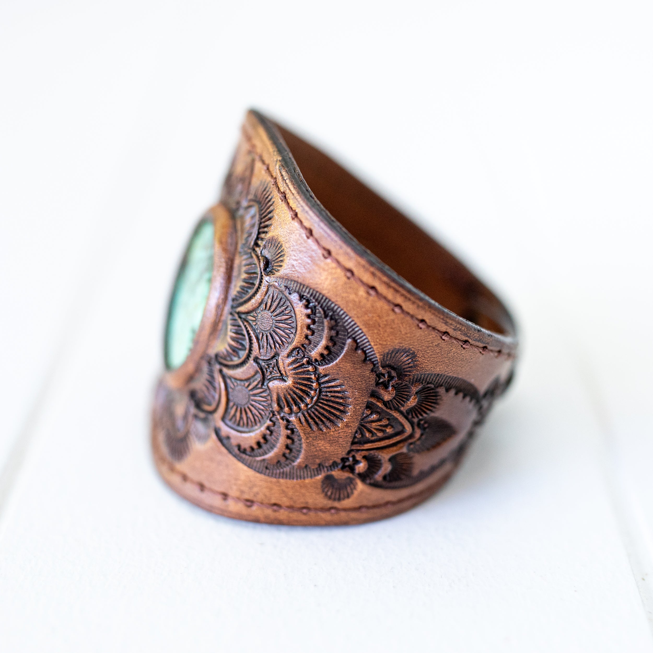 Mandala Cuff with African Turquoise