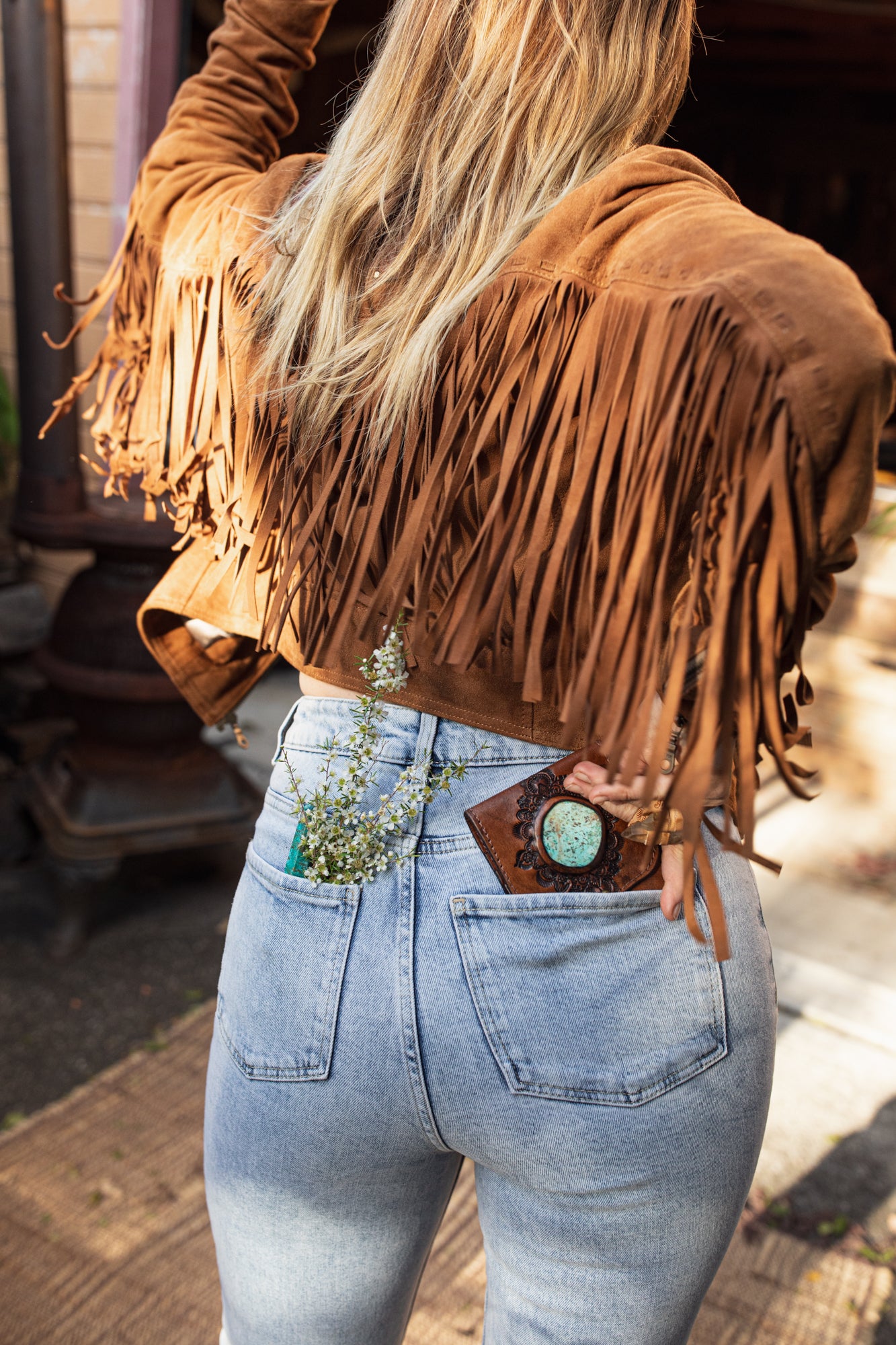 Pocket Wallet with Turquoise