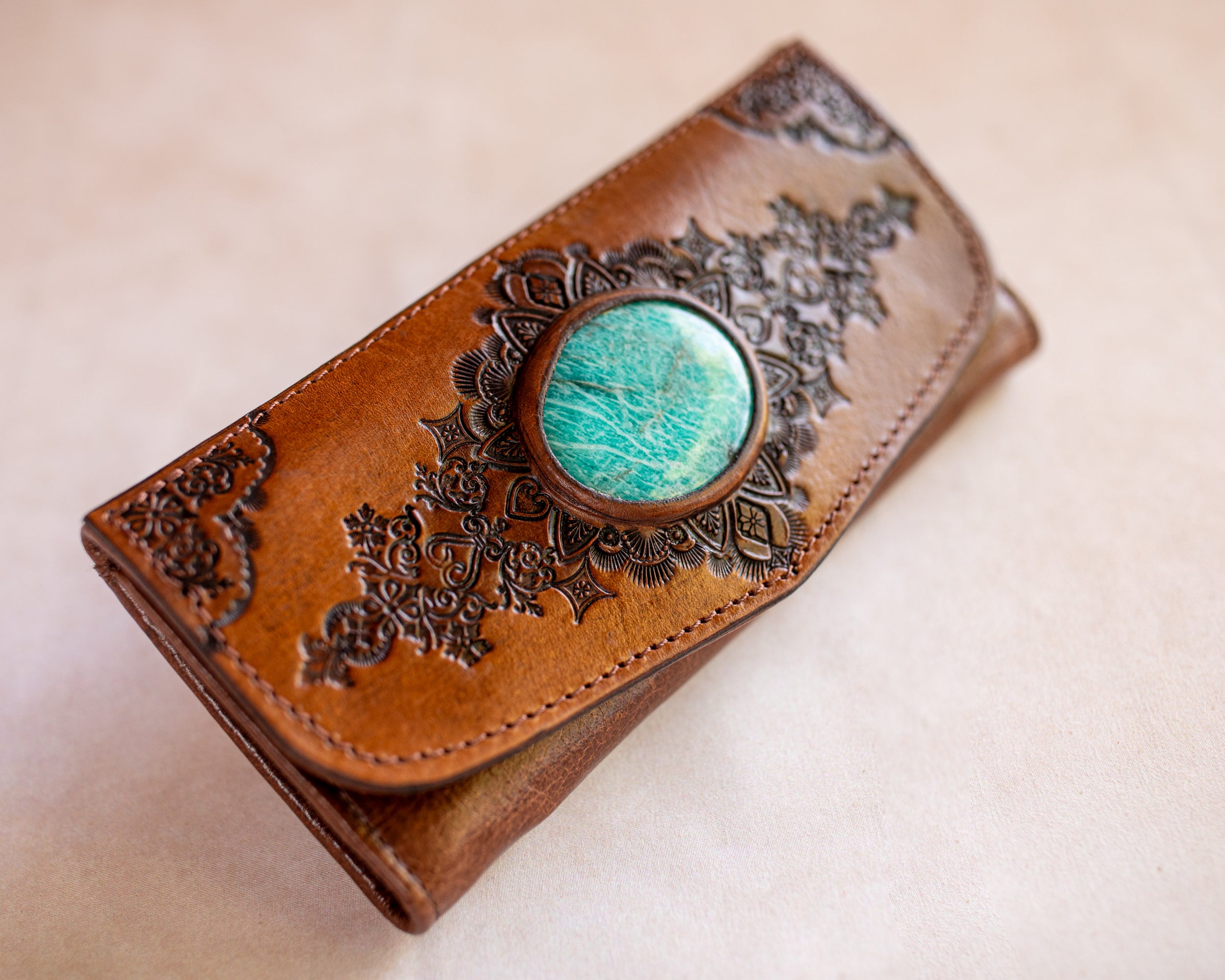 Mandala Wallet with Amazonite