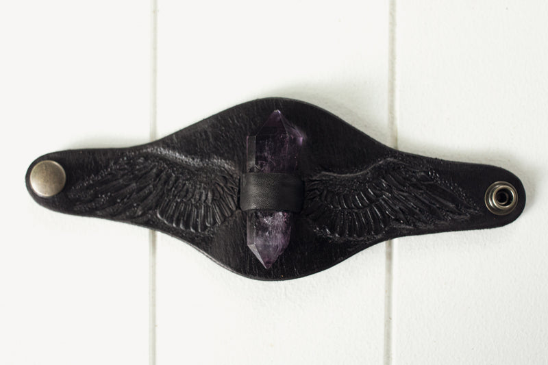 Guardian Wings Priestess Cuff with Amethyst