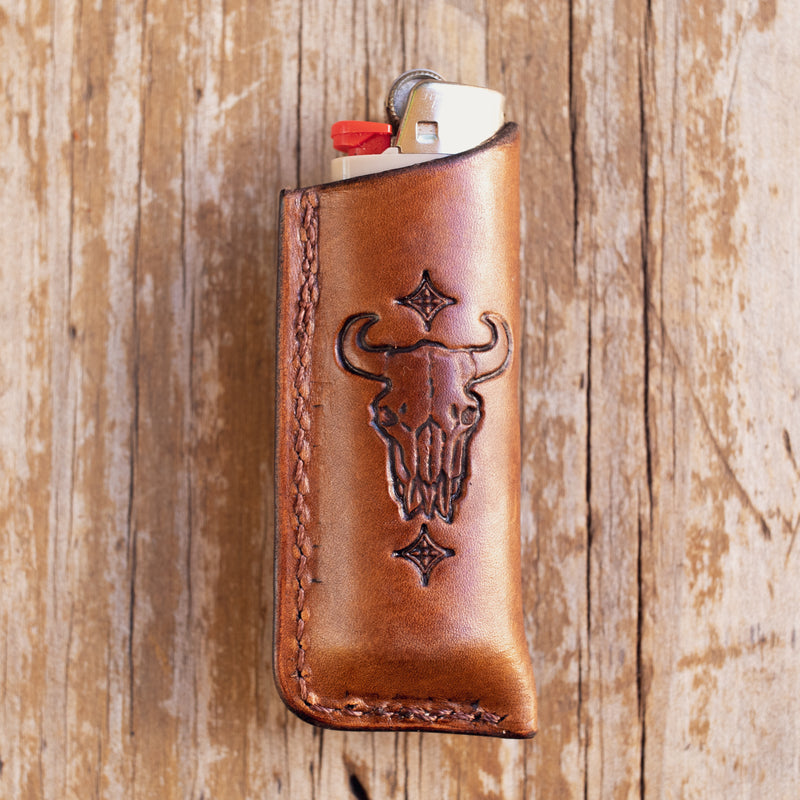 Buffalo Skull Lighter Case