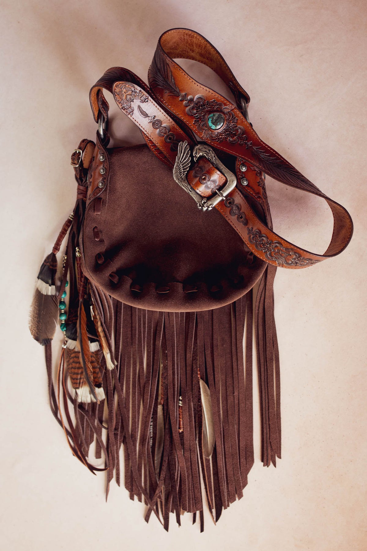 Petite Cheyenne Eagle Bag with Turquoise