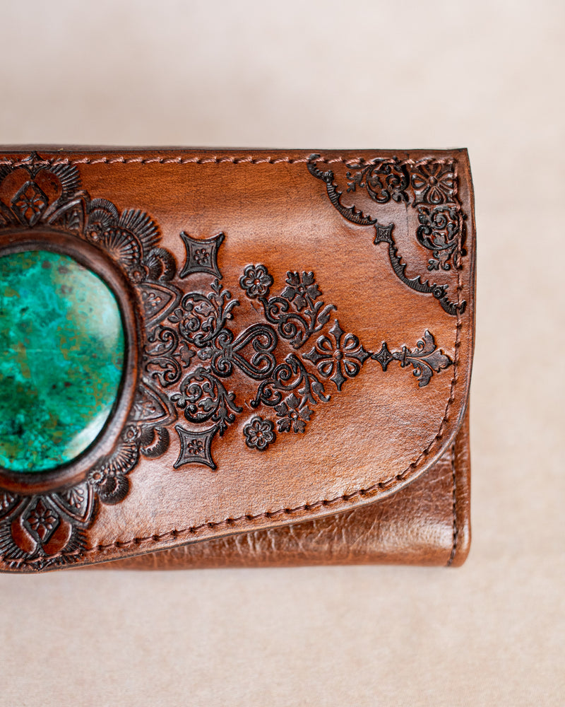 Mandala Wallet with Chrysocolla