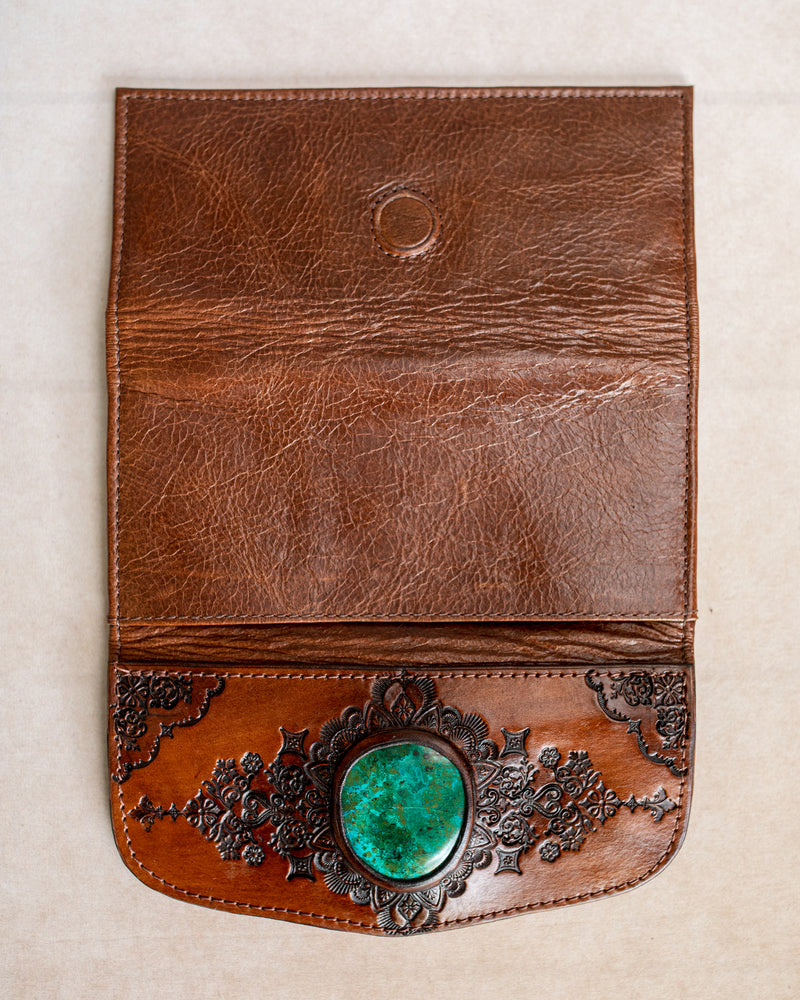 Mandala Wallet with Chrysocolla