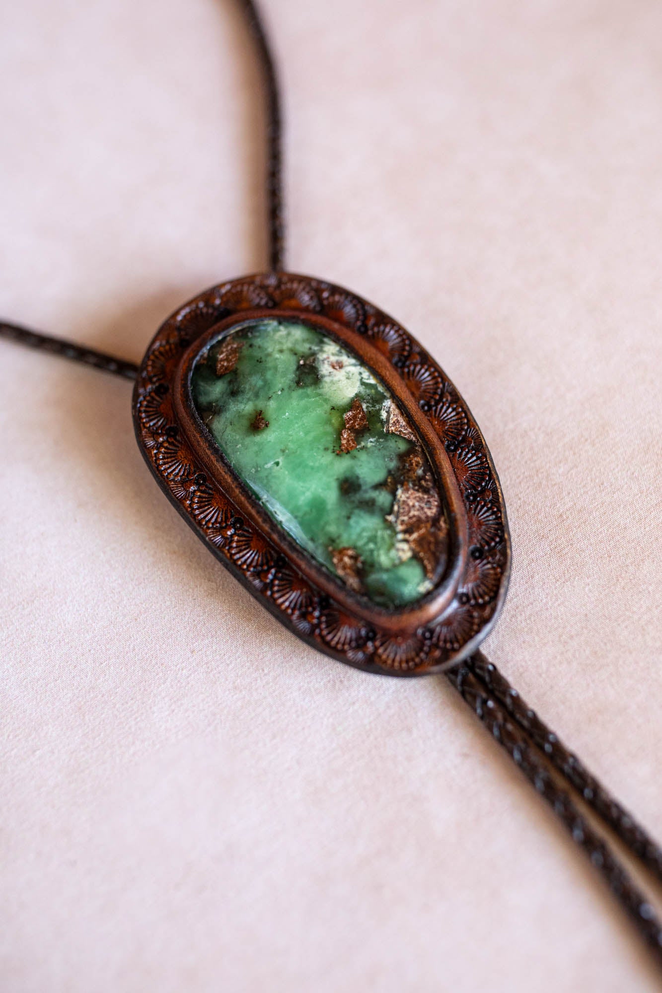 Chrysoprase Bolo Tie