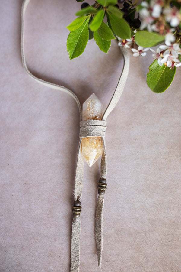 Priestess Necklace with Citrine