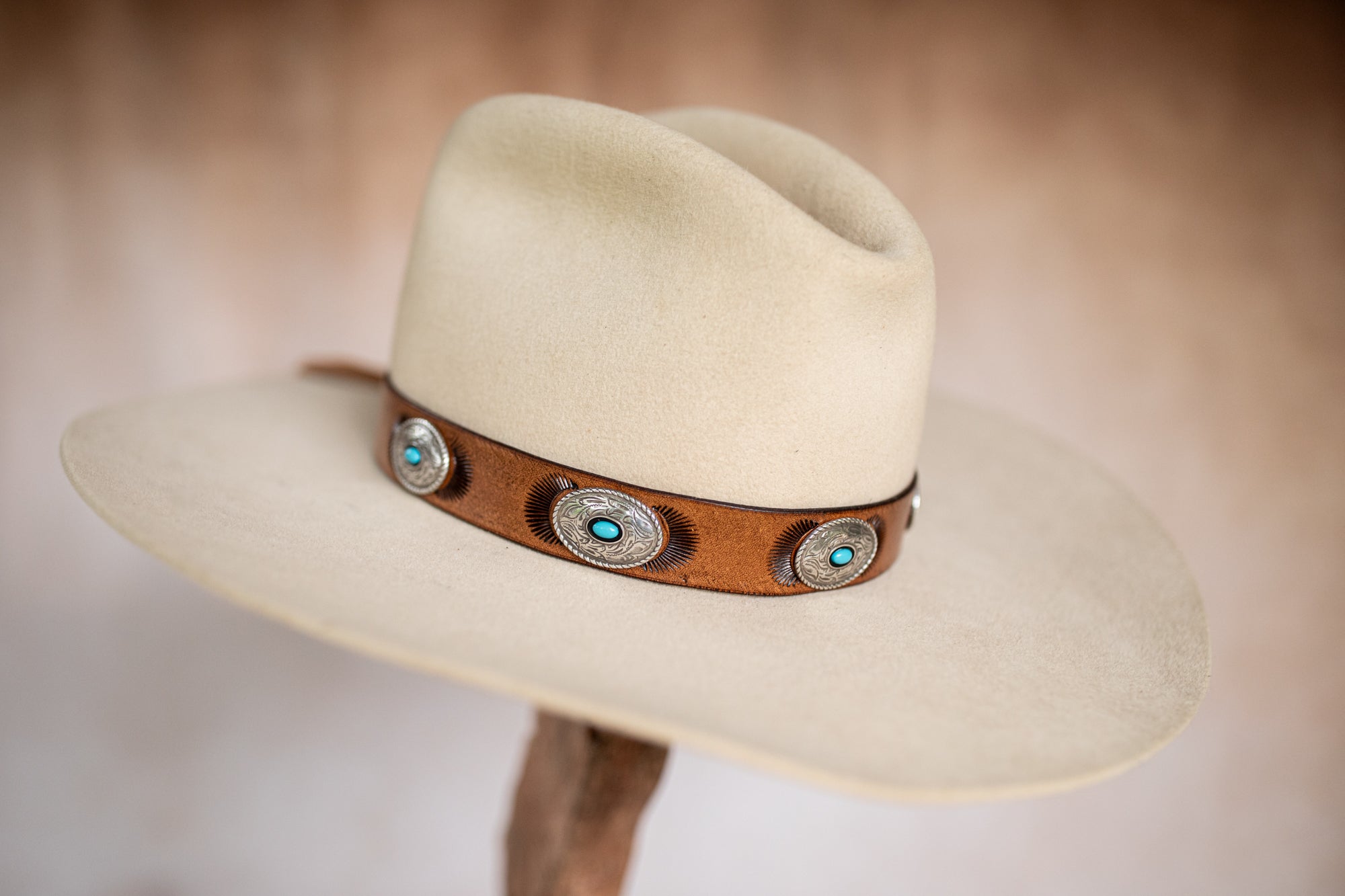 Hat Band with Western Conchos