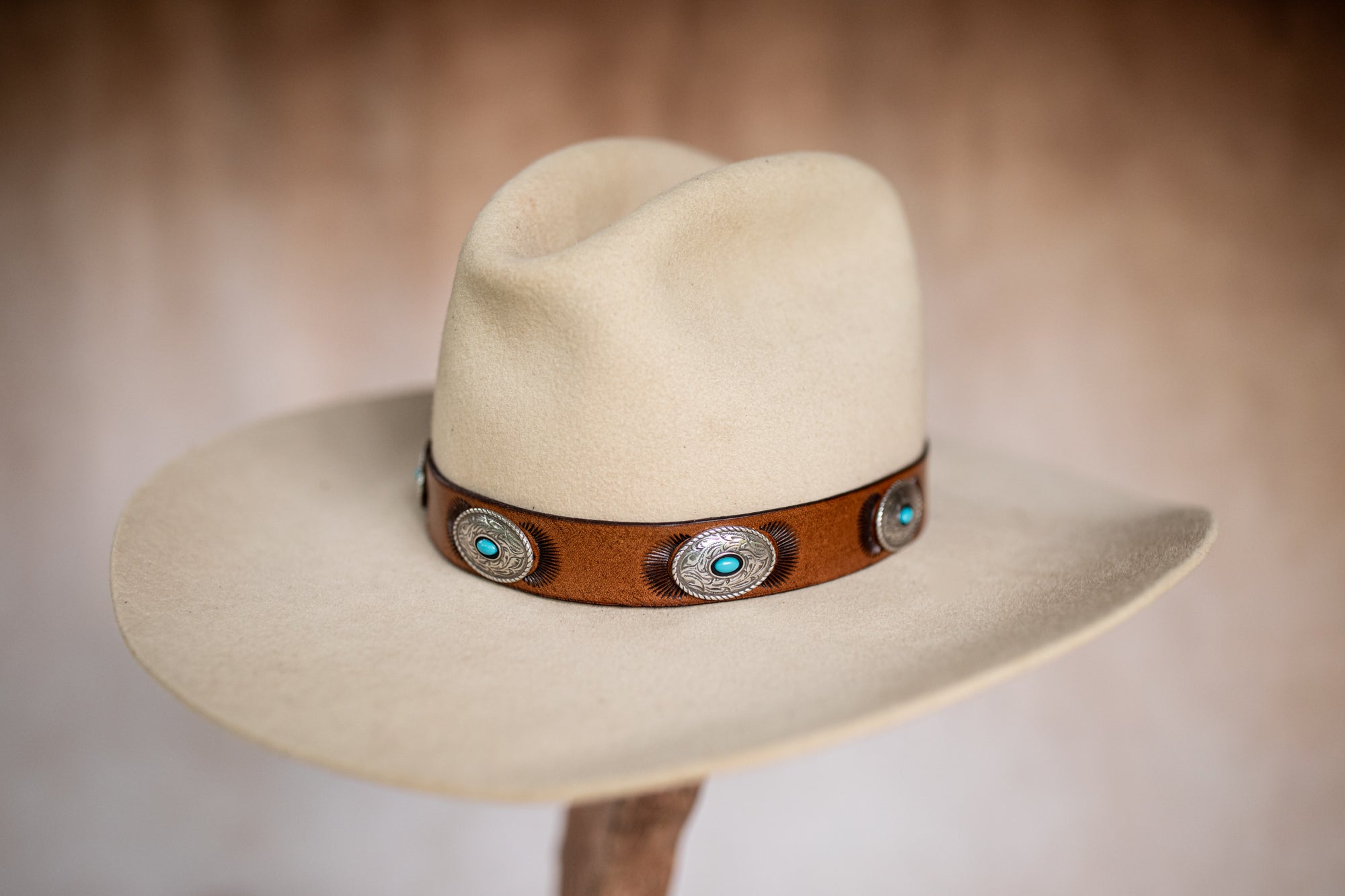 Hat Band with Western Conchos