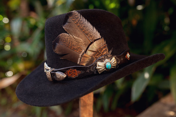 Black Bay Navajo Concho Hat Band