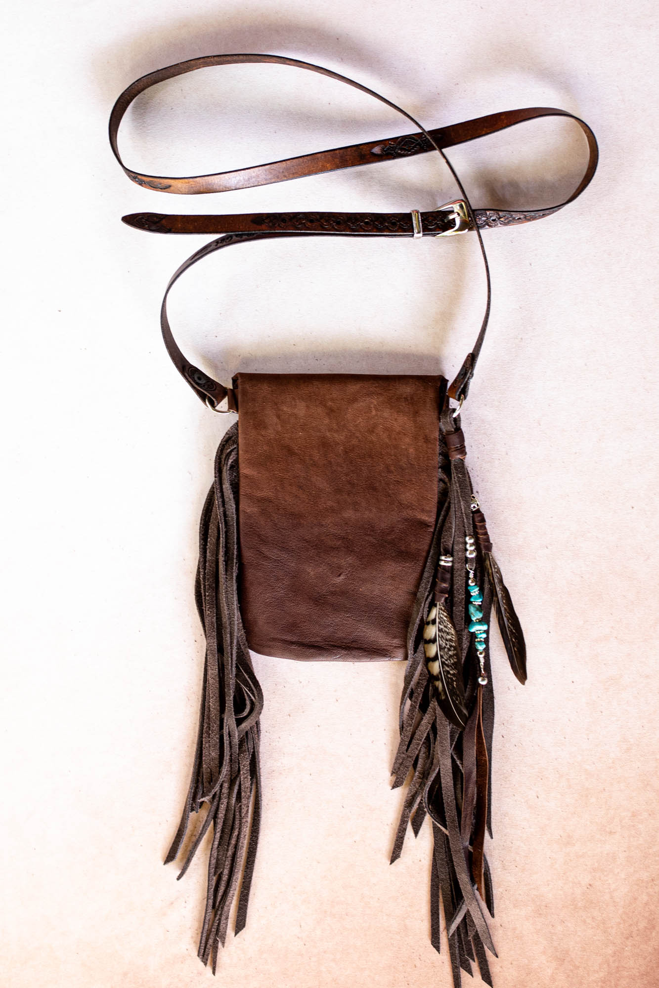 Gypsy Wanderer Phone Pouch with Navajo Concho