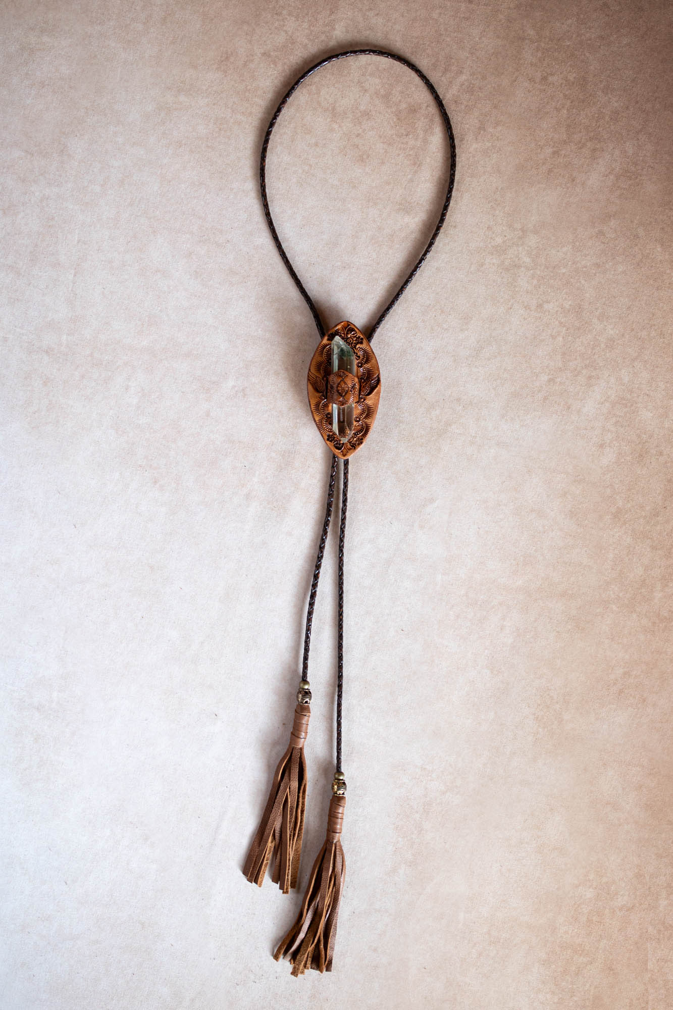 Priestess Bolo Tie with Quartz Crystal