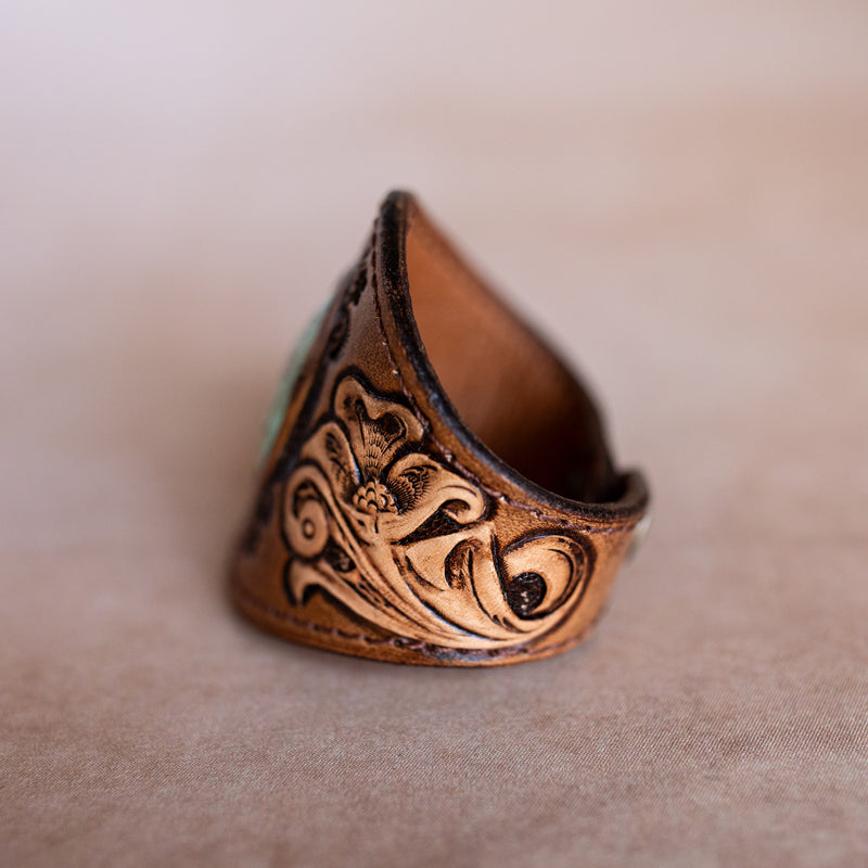 Western Floral Cuff with Chrysoprase