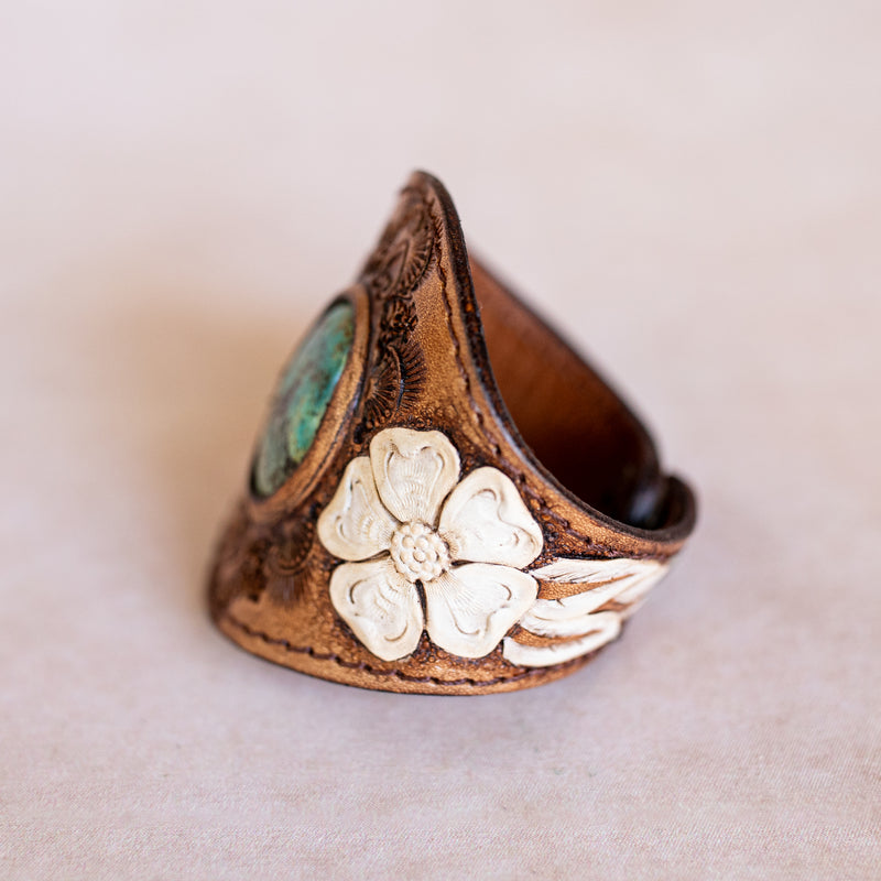 Desert Bloom Cuff with Turquoise