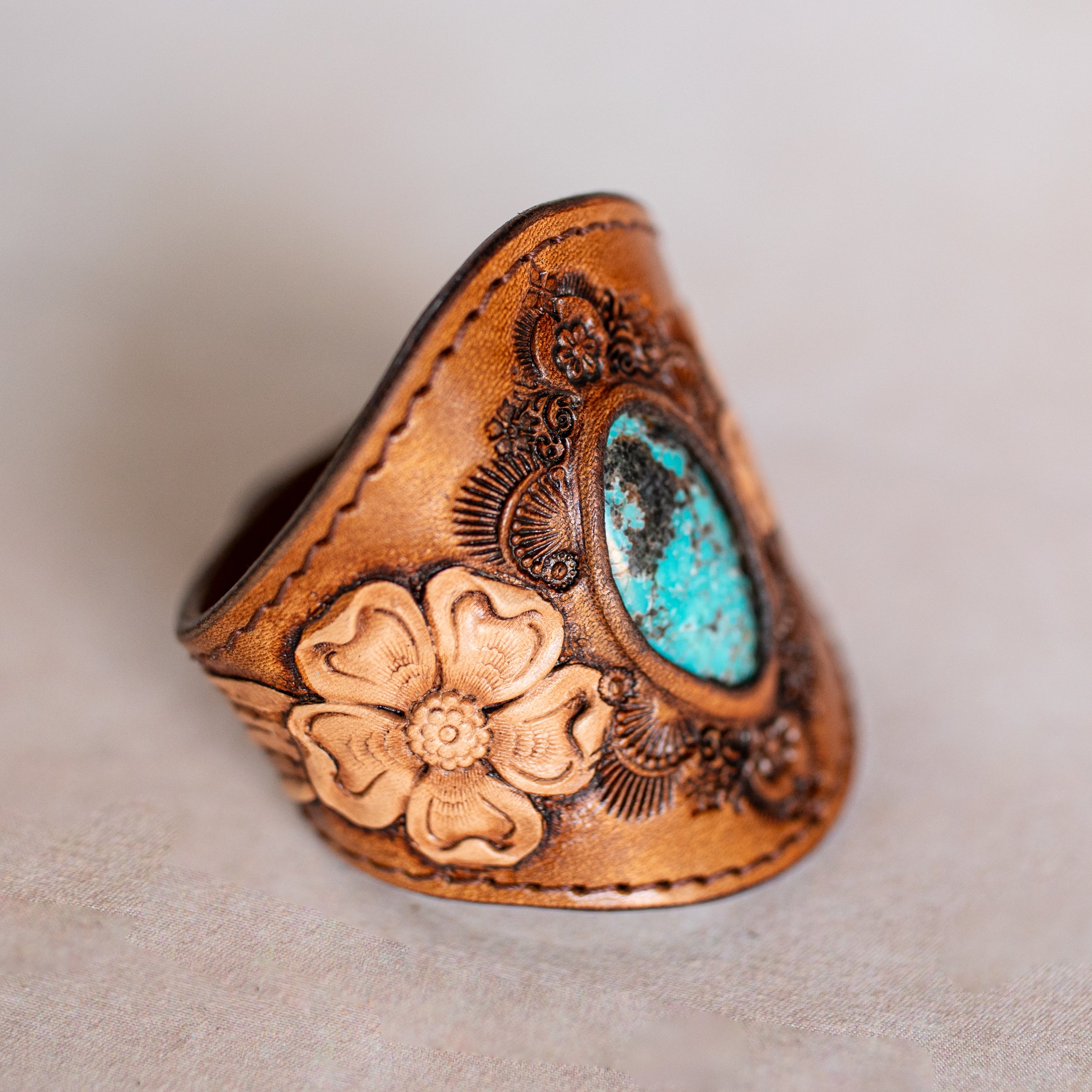 Desert Bloom Cuff with Turquoise