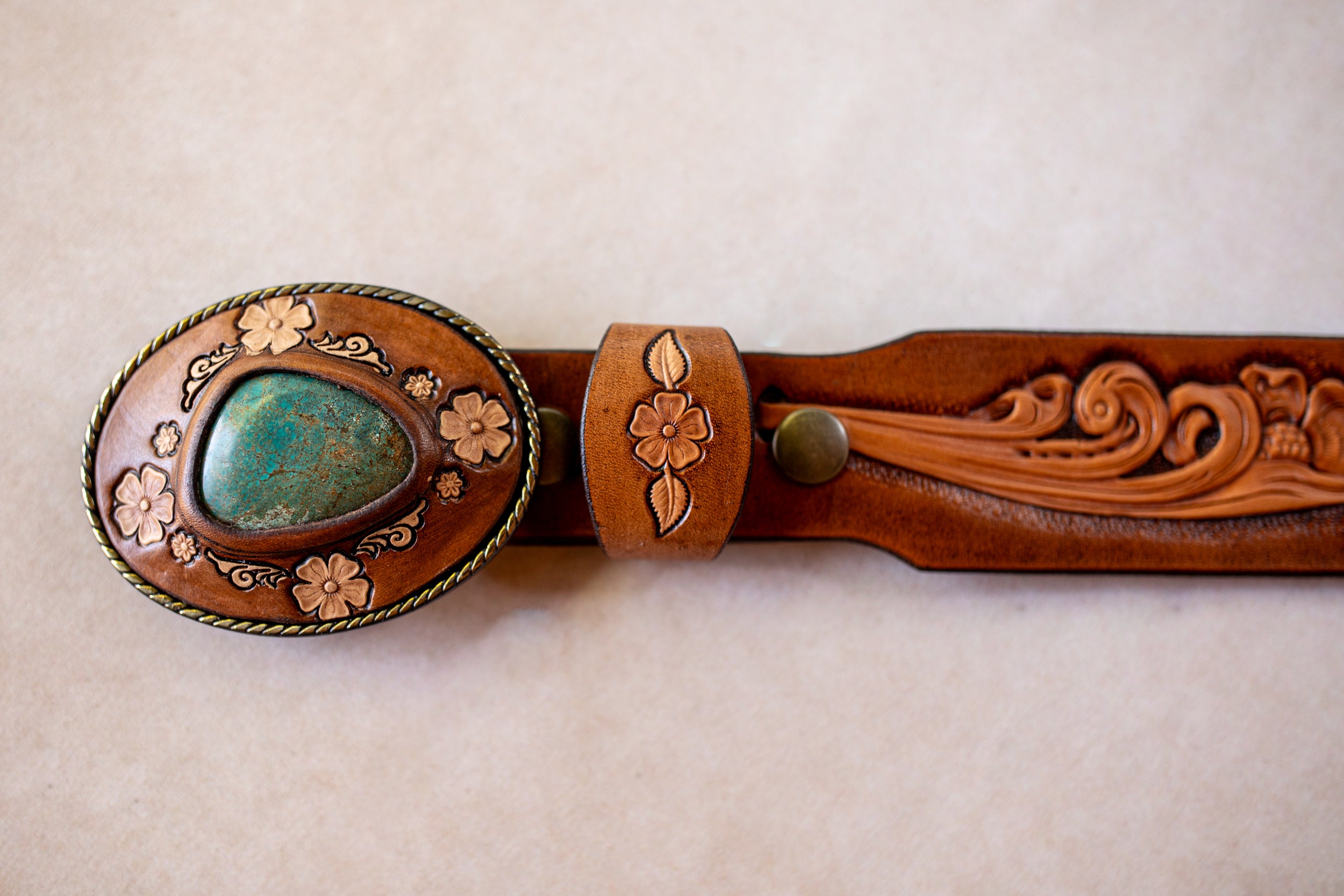 Desert Ranger Belt with Turquoise