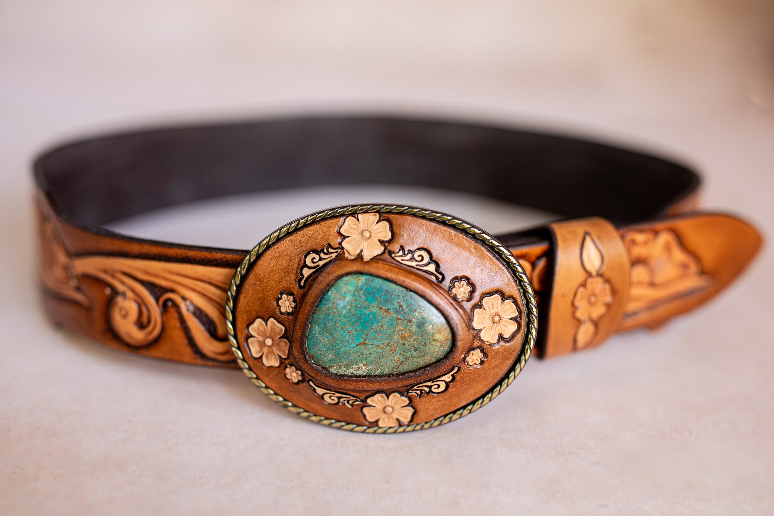 Desert Ranger Belt with Turquoise