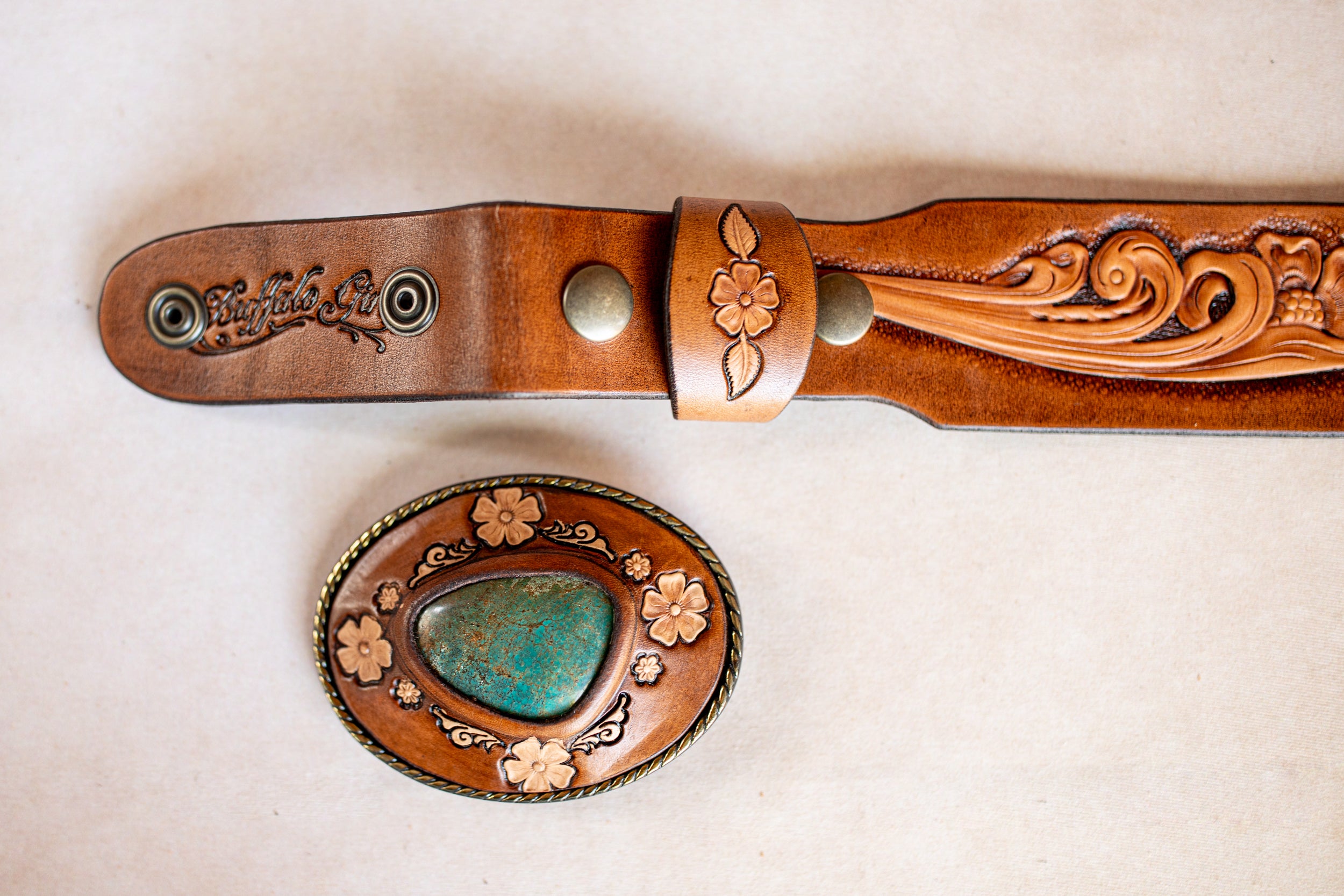 Desert Ranger Belt with Turquoise