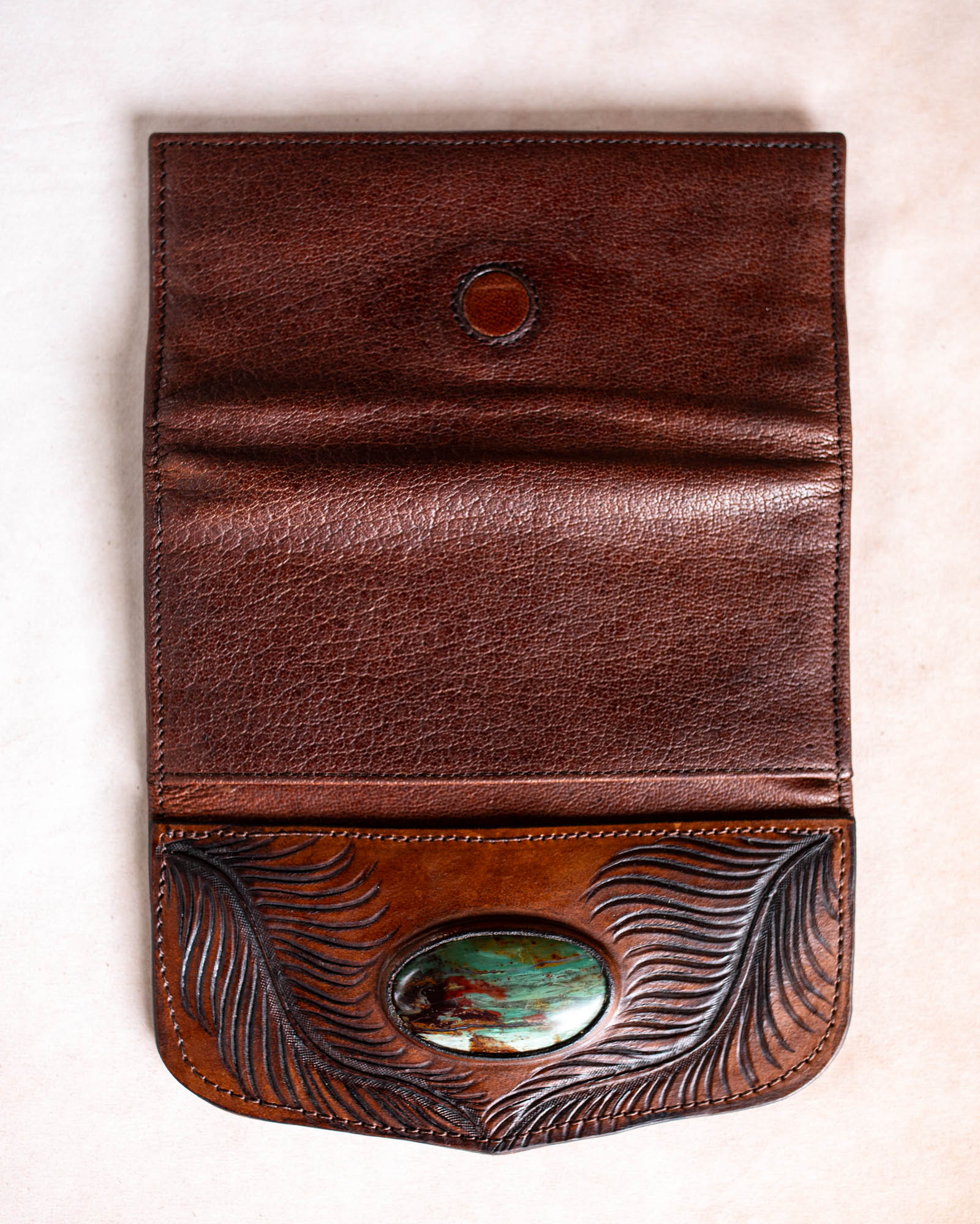Eagle Feather Wallet with Dragon Stone