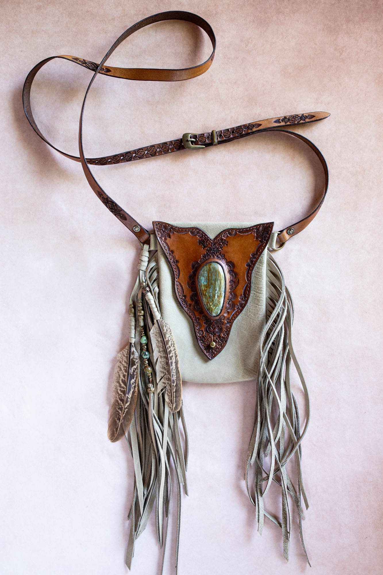 Gypsy Wanderer Phone Pouch with Dragon Stone