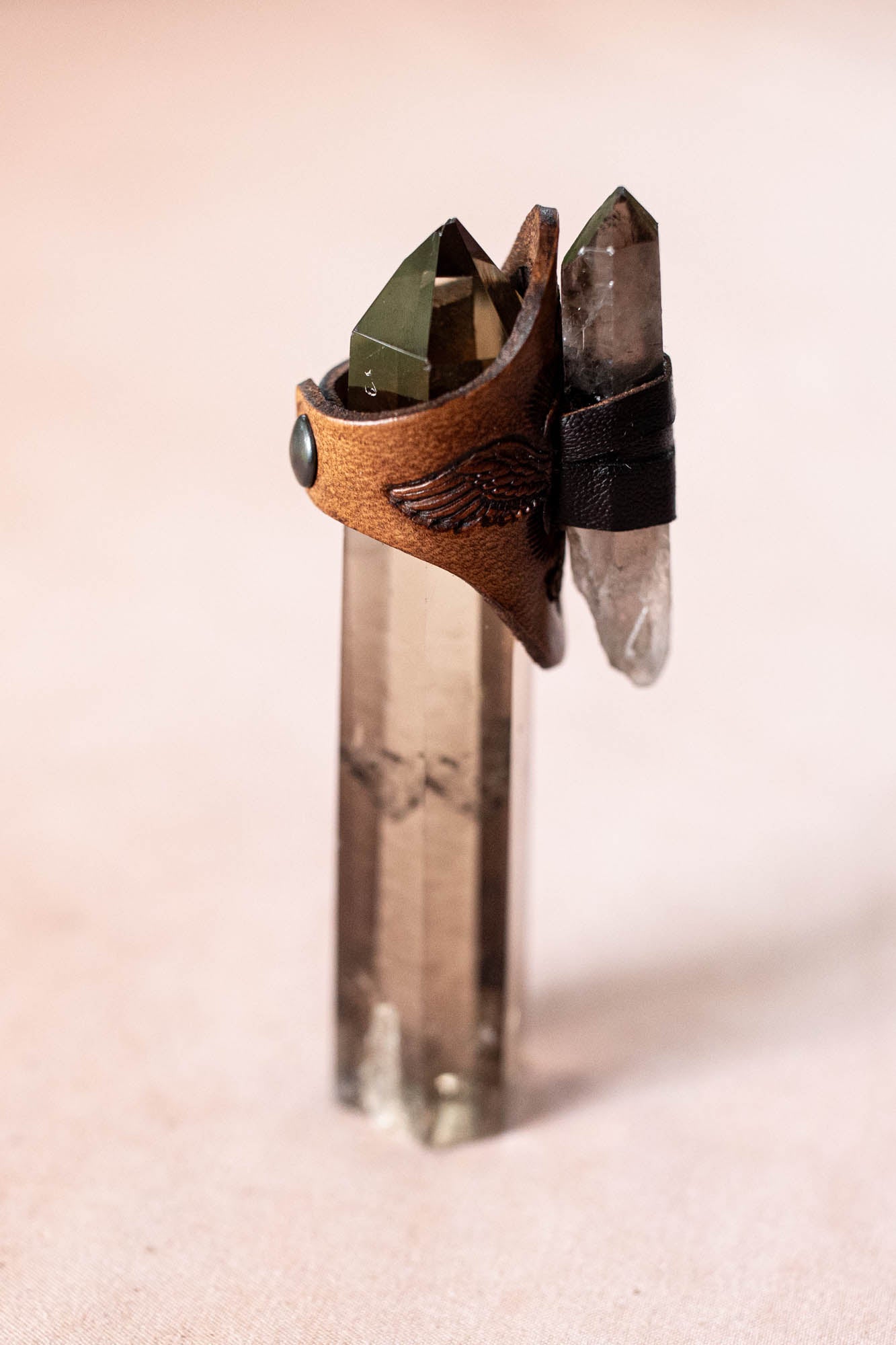 Druid Ring with Smoky Quartz